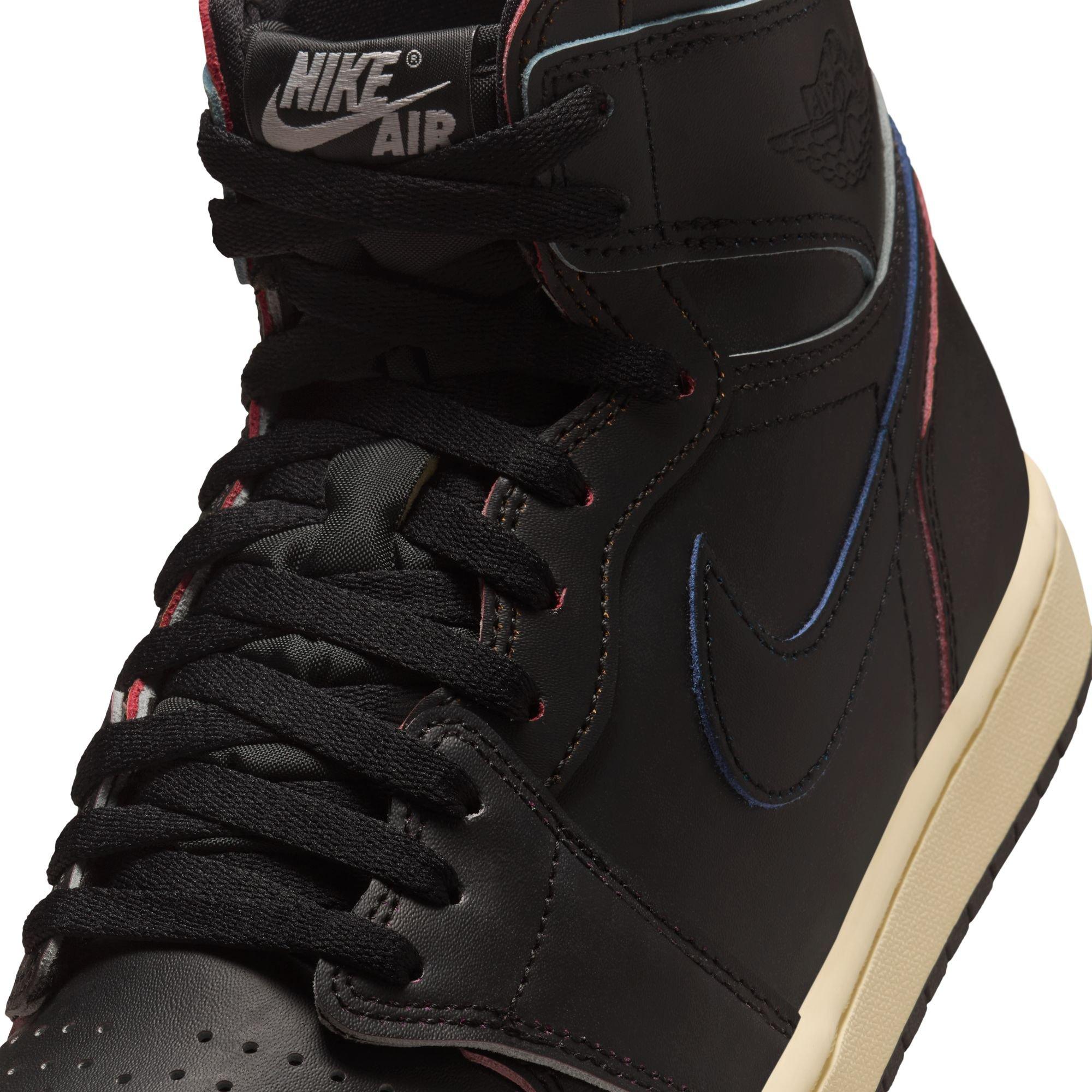 Jordan 1 Retro High OG "Black and Muslin" Men's Shoe - BLACK/MUSLIN Thumbnail View 4