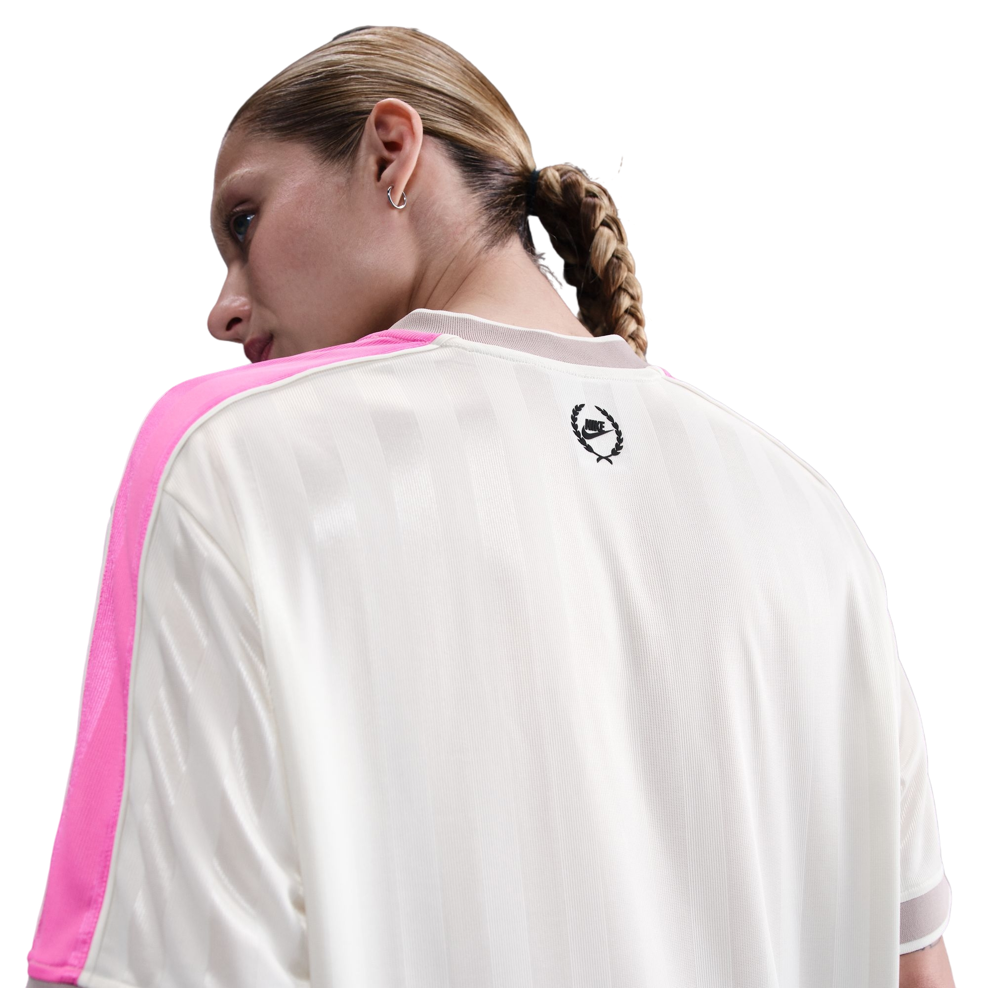 Nike Women's Sportswear V-Neck Jersey Top - WHITE Thumbnail View 4
