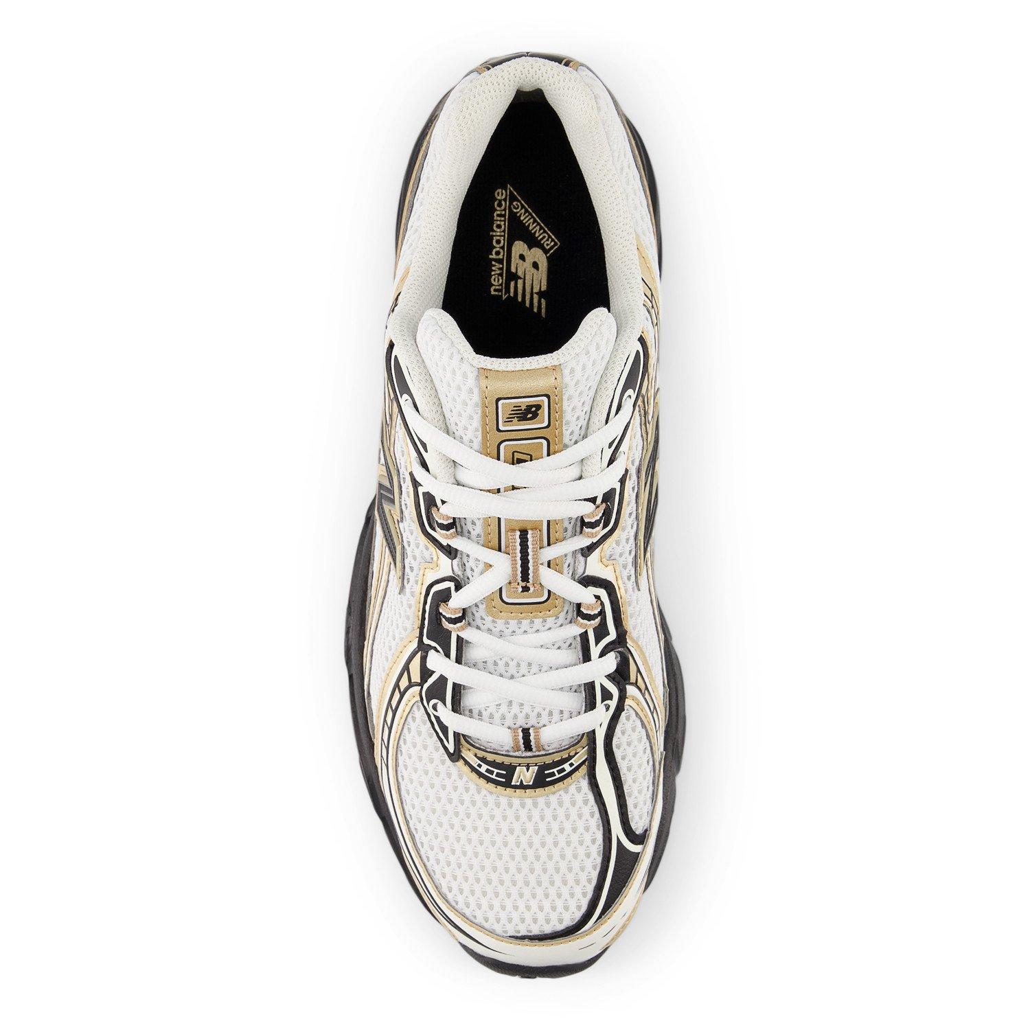 New Balance 740 Casual Runner White/Black/Gold | Hibbett