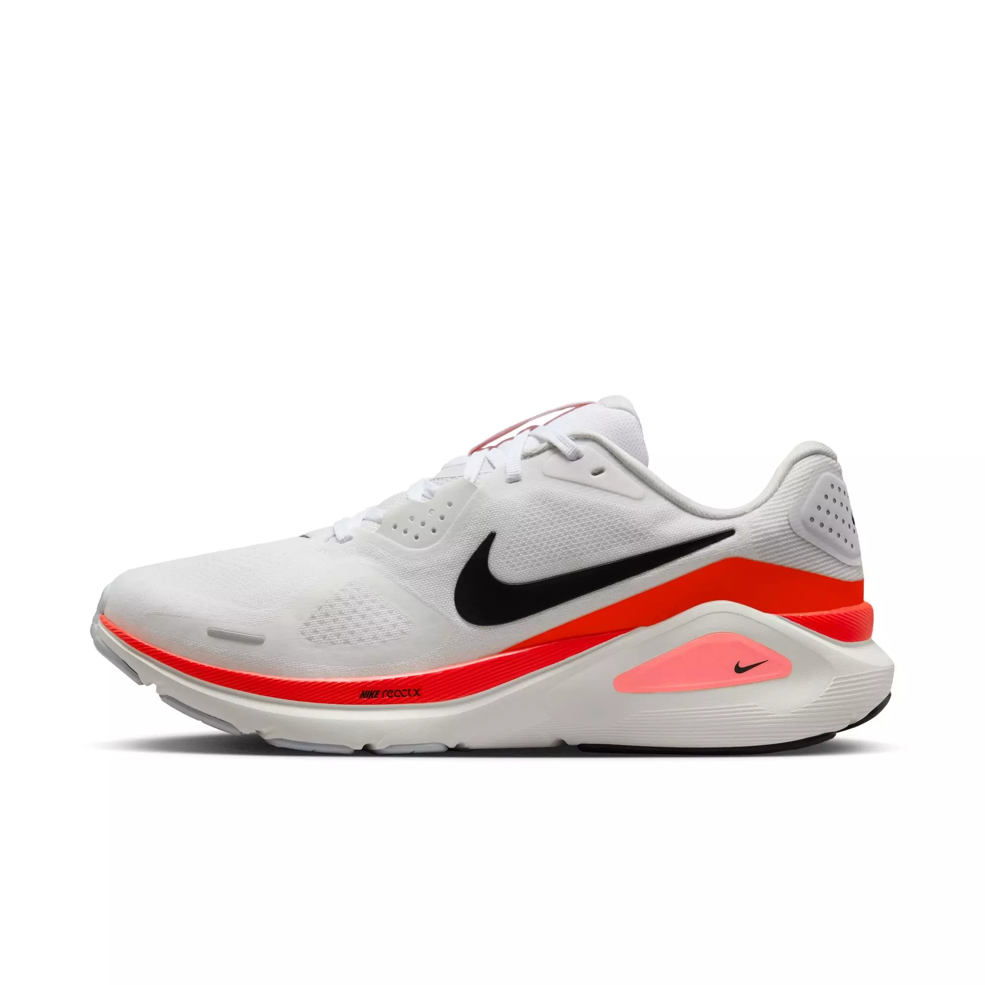 Nike Structure 26 "Bright Crimson" Men's Road Running Shoe - WHITE/BLACK/BRIGHT CRIMSON