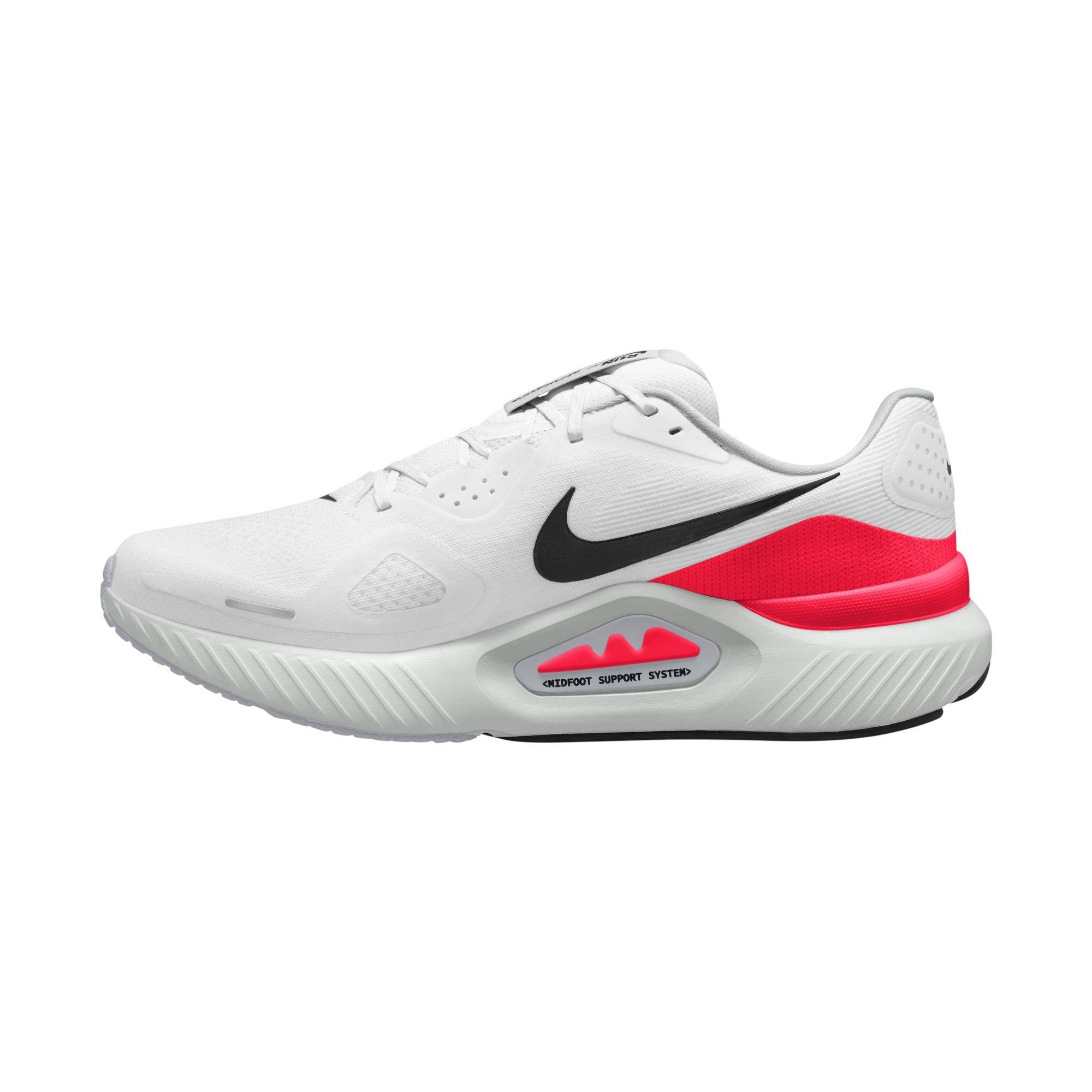 Nike Structure 26 "Bright Crimson" Men's Road Running Shoe - WHITE/BLACK/BRIGHT CRIMSON Thumbnail View 10