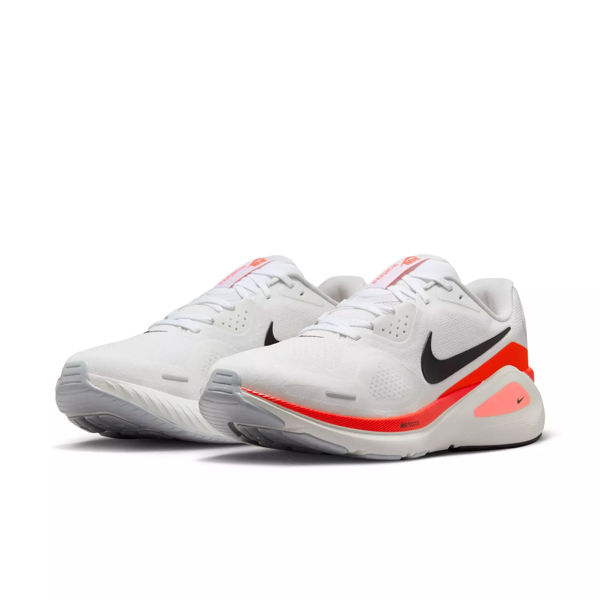 Nike Structure 26 "Bright Crimson" Men's Road Running Shoe - WHITE/BLACK/BRIGHT CRIMSON