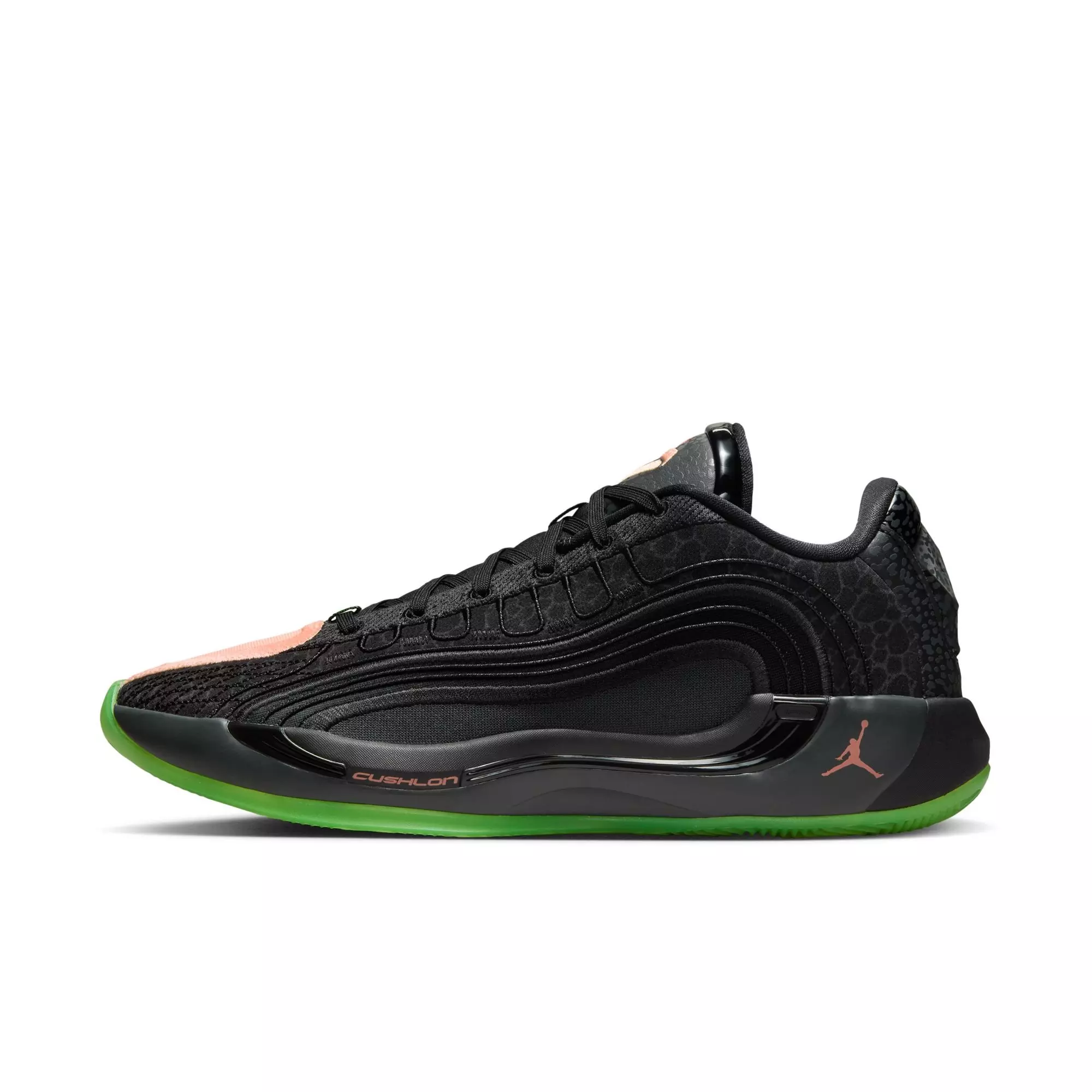 Jordan Luka 4 "Safari" Men's Basketball Shoe - BLACK/ORANGE PULSE