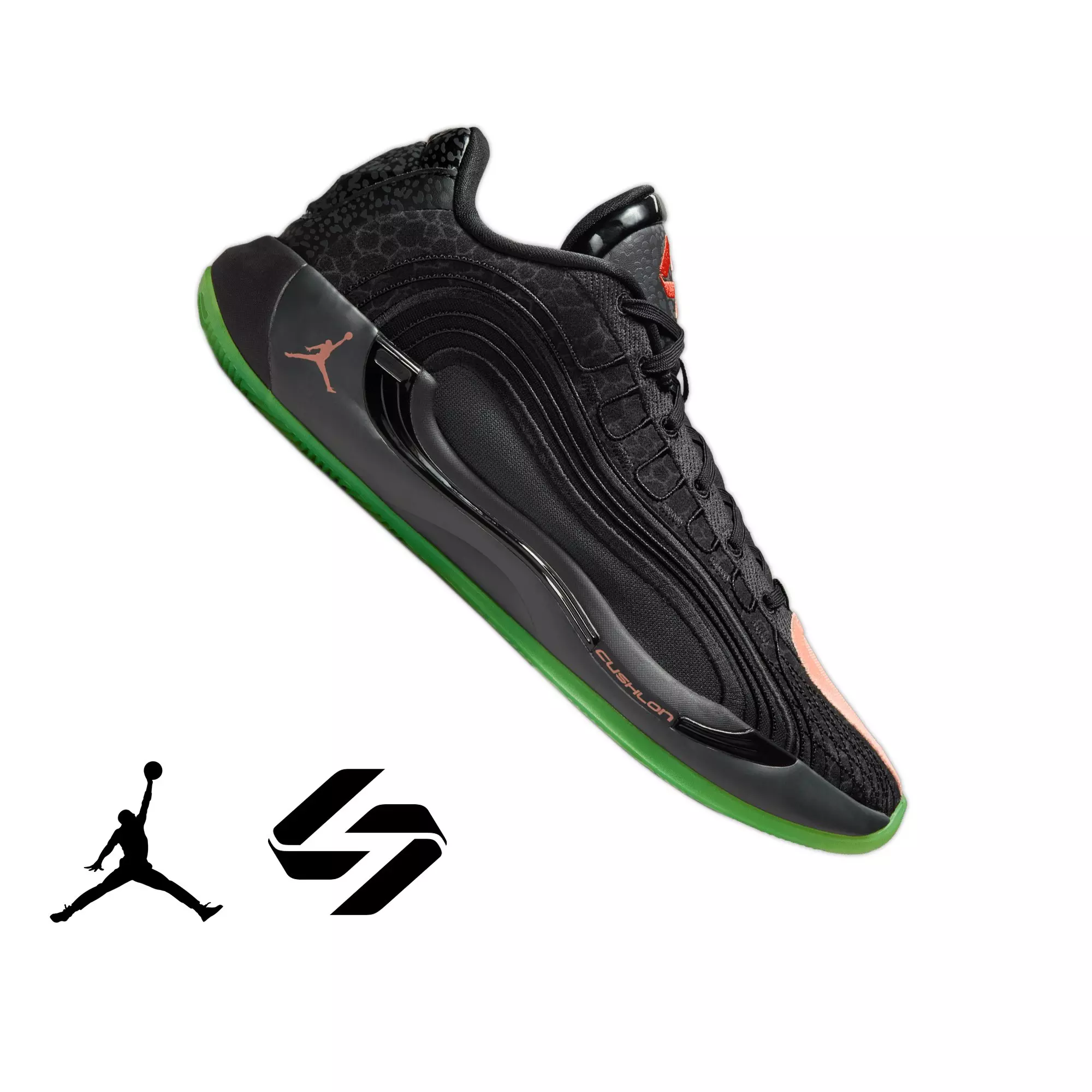 Jordan Luka 4 "Safari" Men's Basketball Shoe - BLACK/ORANGE PULSE
