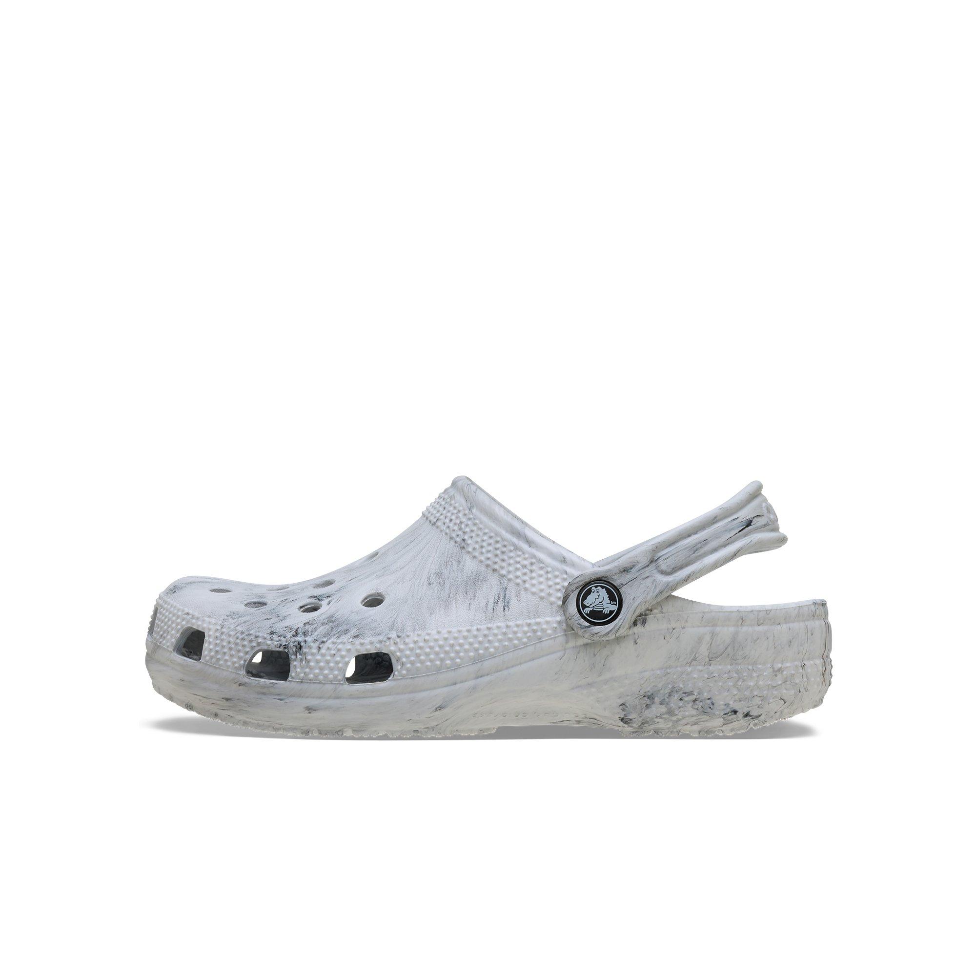 Crocs Classic Watercolor Marbled Grade School Boys' "Grey" Clog
