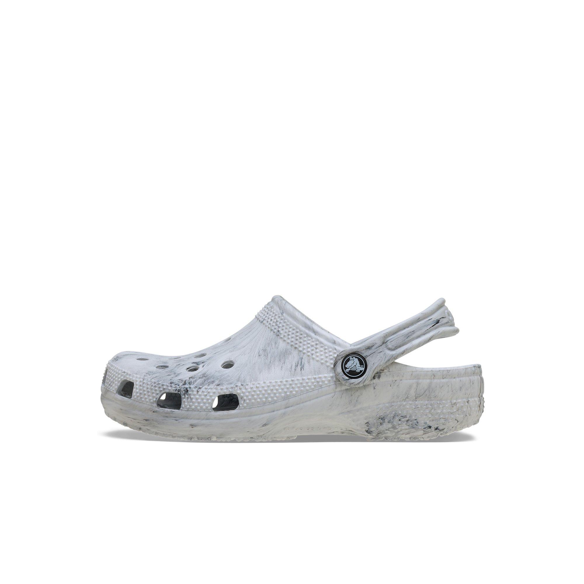 Crocs Classic Watercolor Marbled Preschool Boys' "Grey" Clog