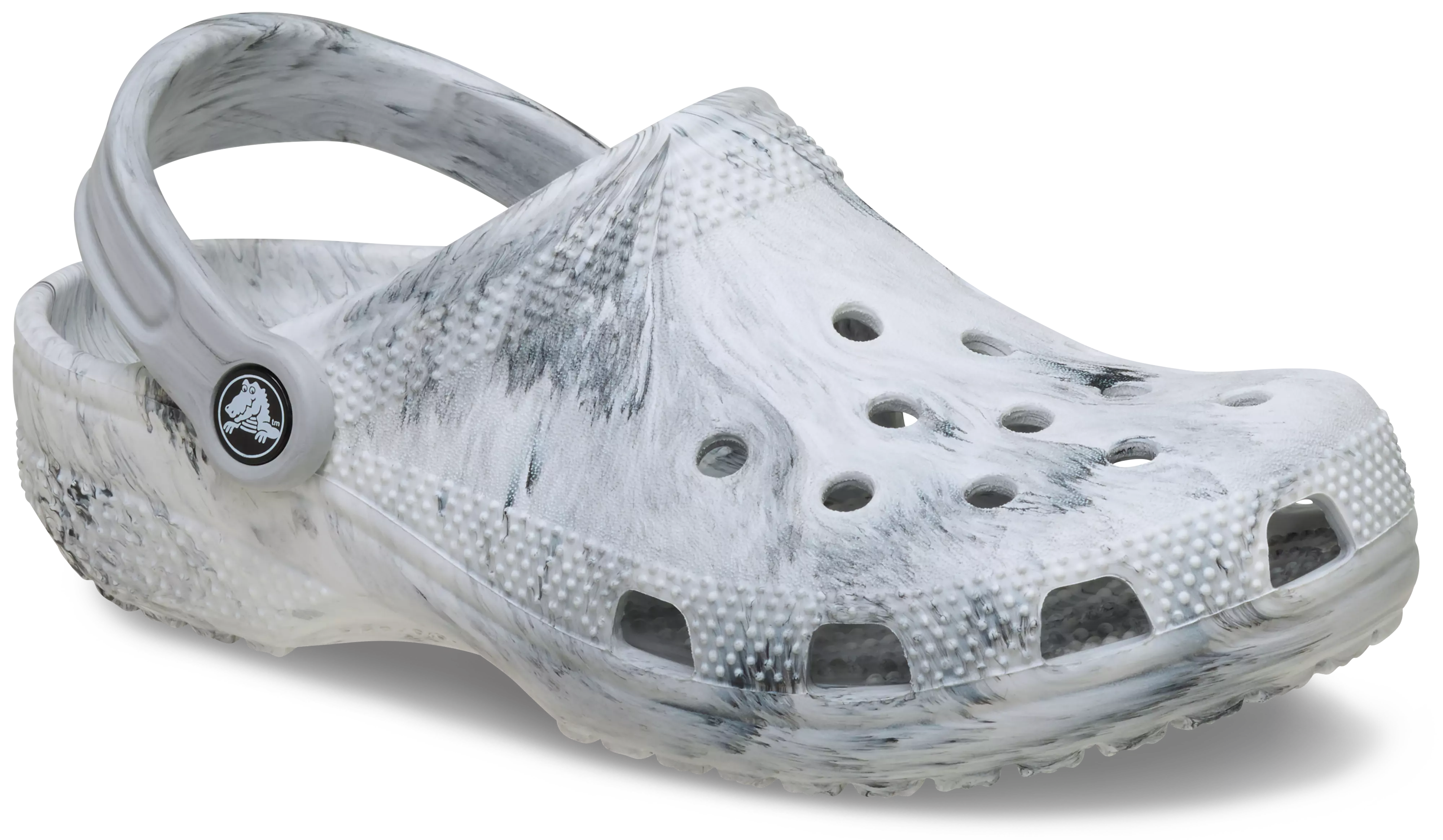 Crocs Classic Watercolor Marbled "Grey" Preschool Boys' Clog - GREY