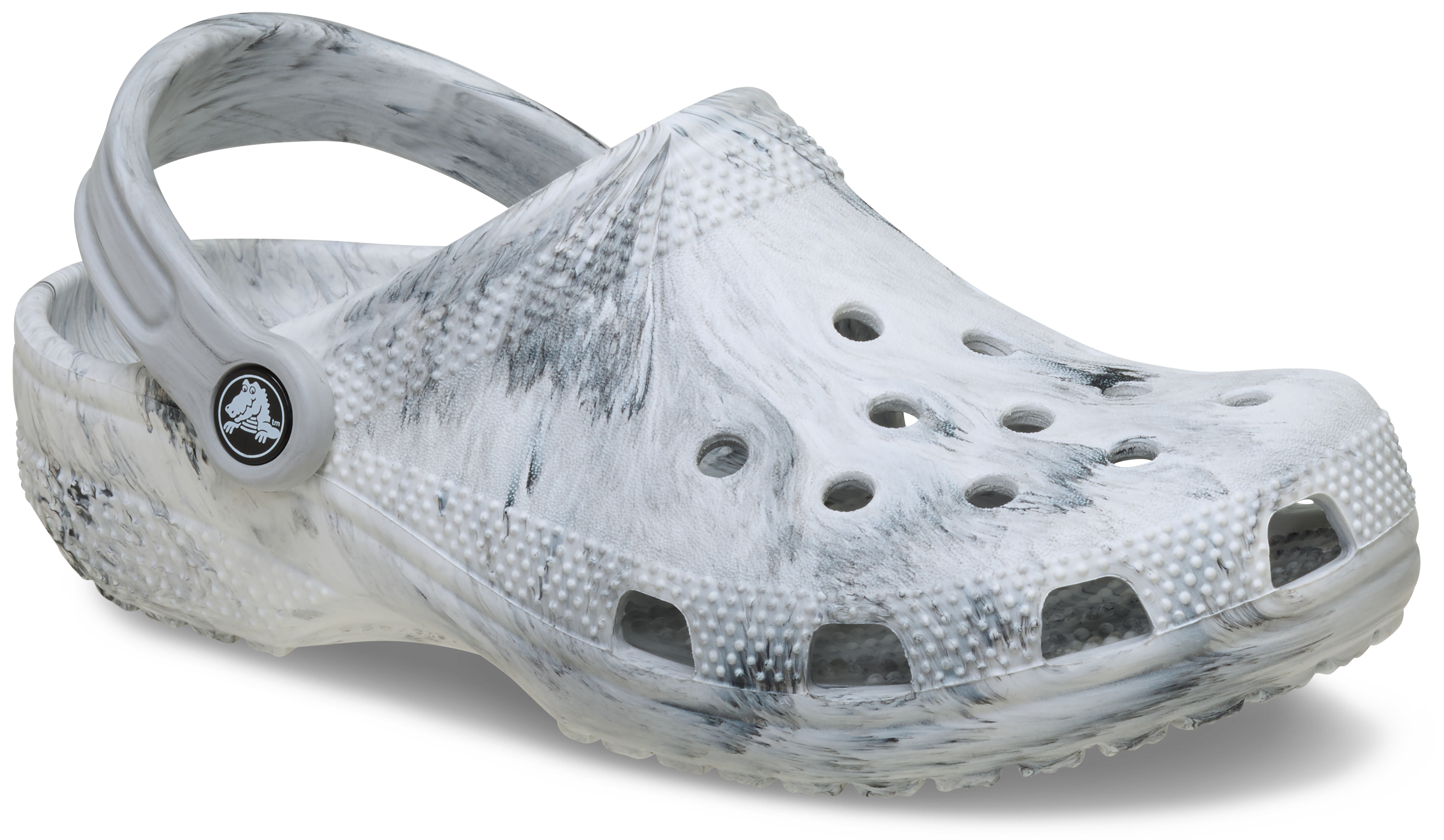 Crocs Classic Watercolor Marbled Preschool Boys' "Grey" Clog