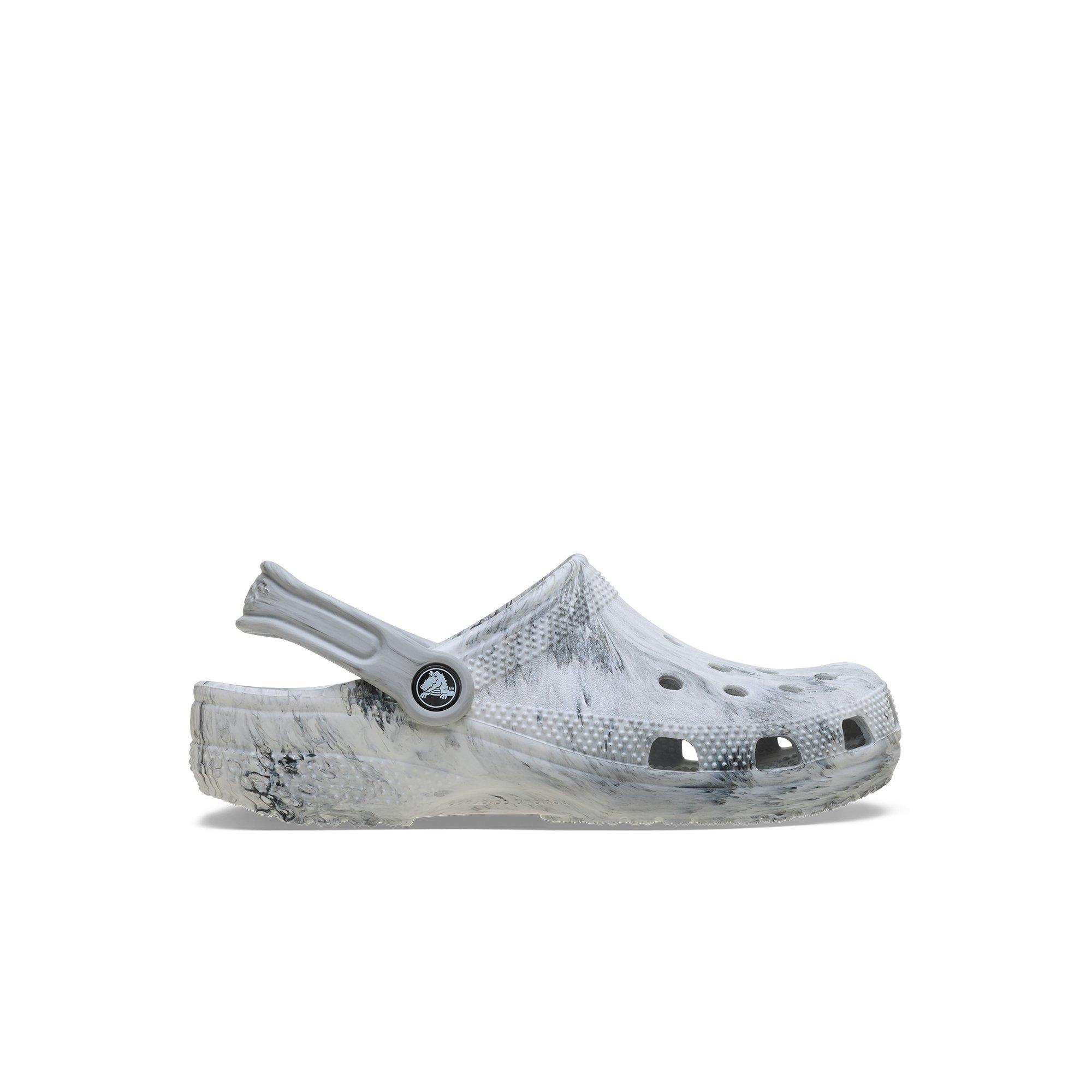 Crocs Classic Watercolor Marbled Preschool Boys' "Grey" Clog
