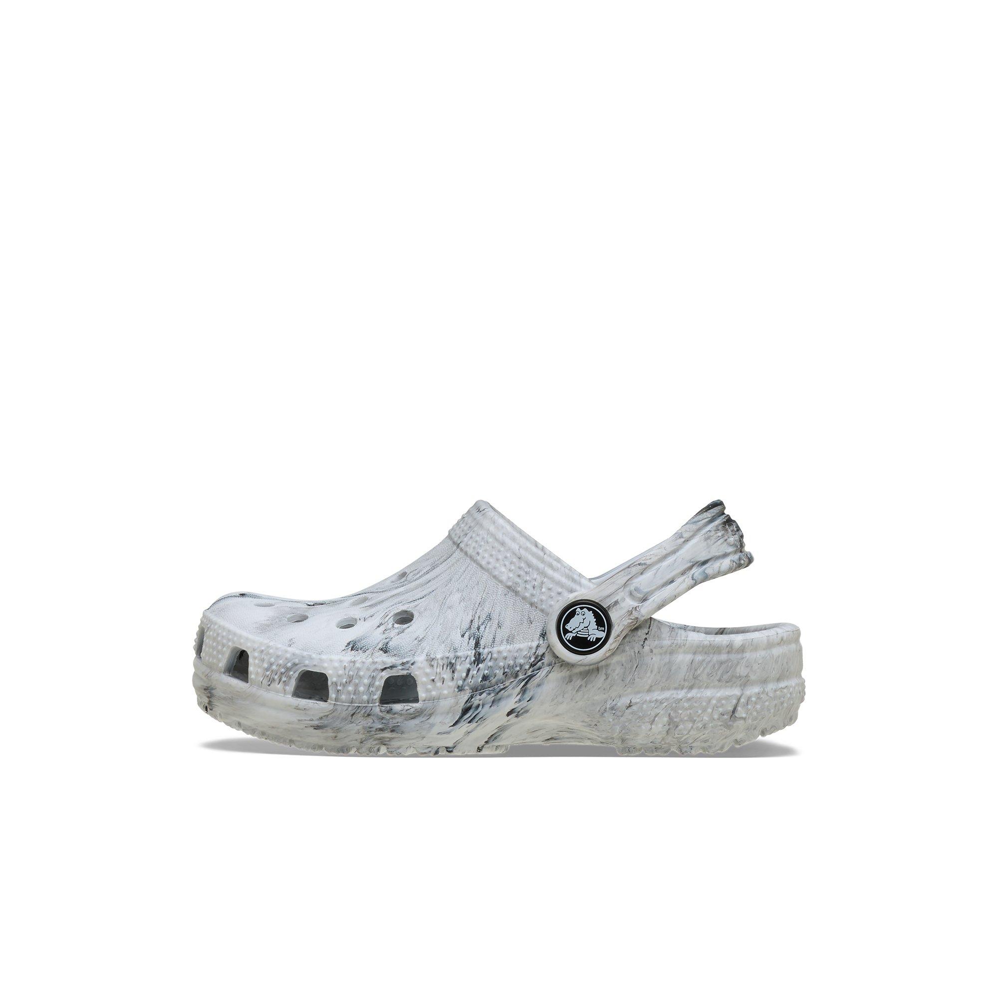 Crocs Classic Watercolor Marbled Toddler Boys' "Grey" Clog