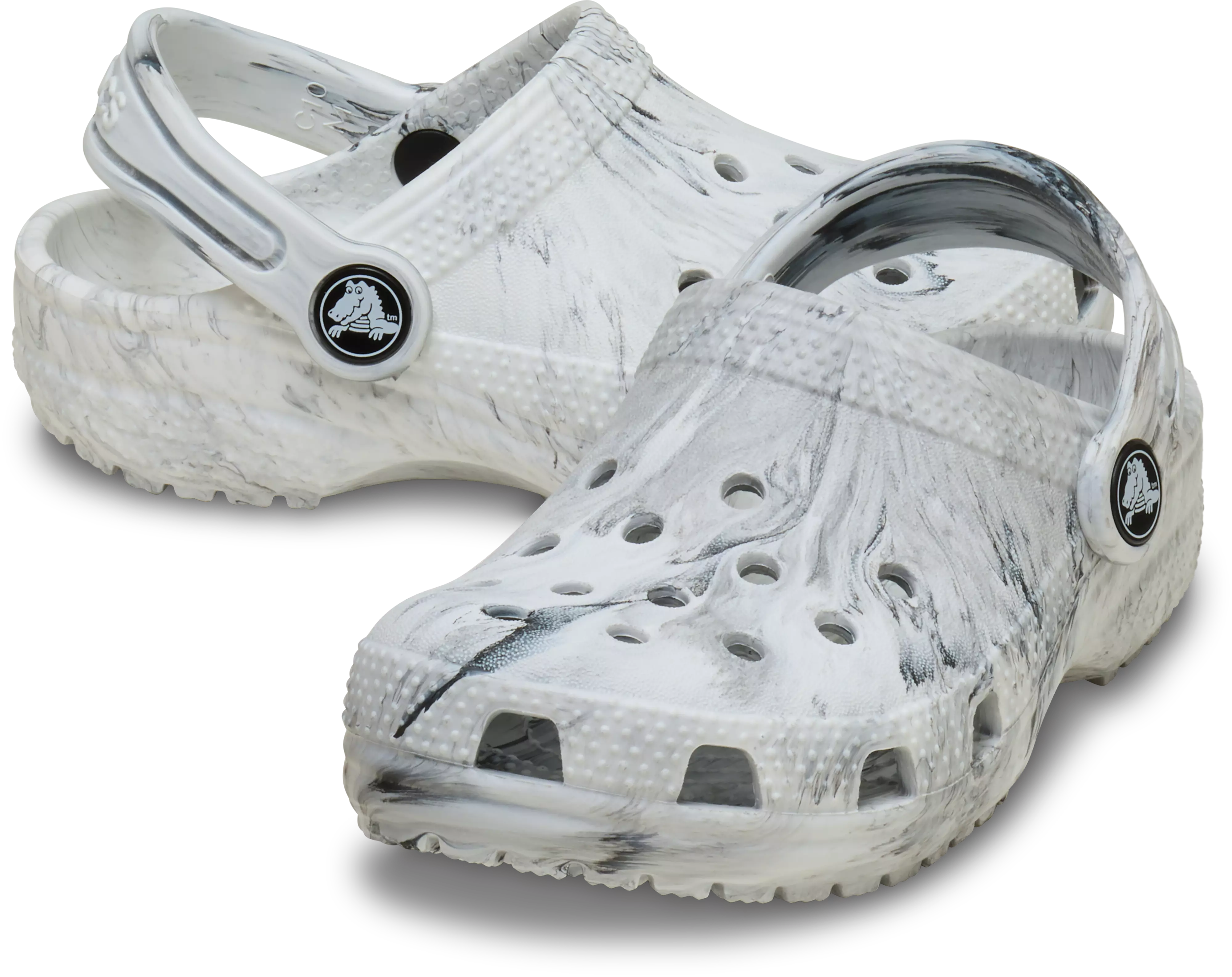 Crocs Classic Watercolor Marbled "Grey" Toddler Boys' Clog - GREY