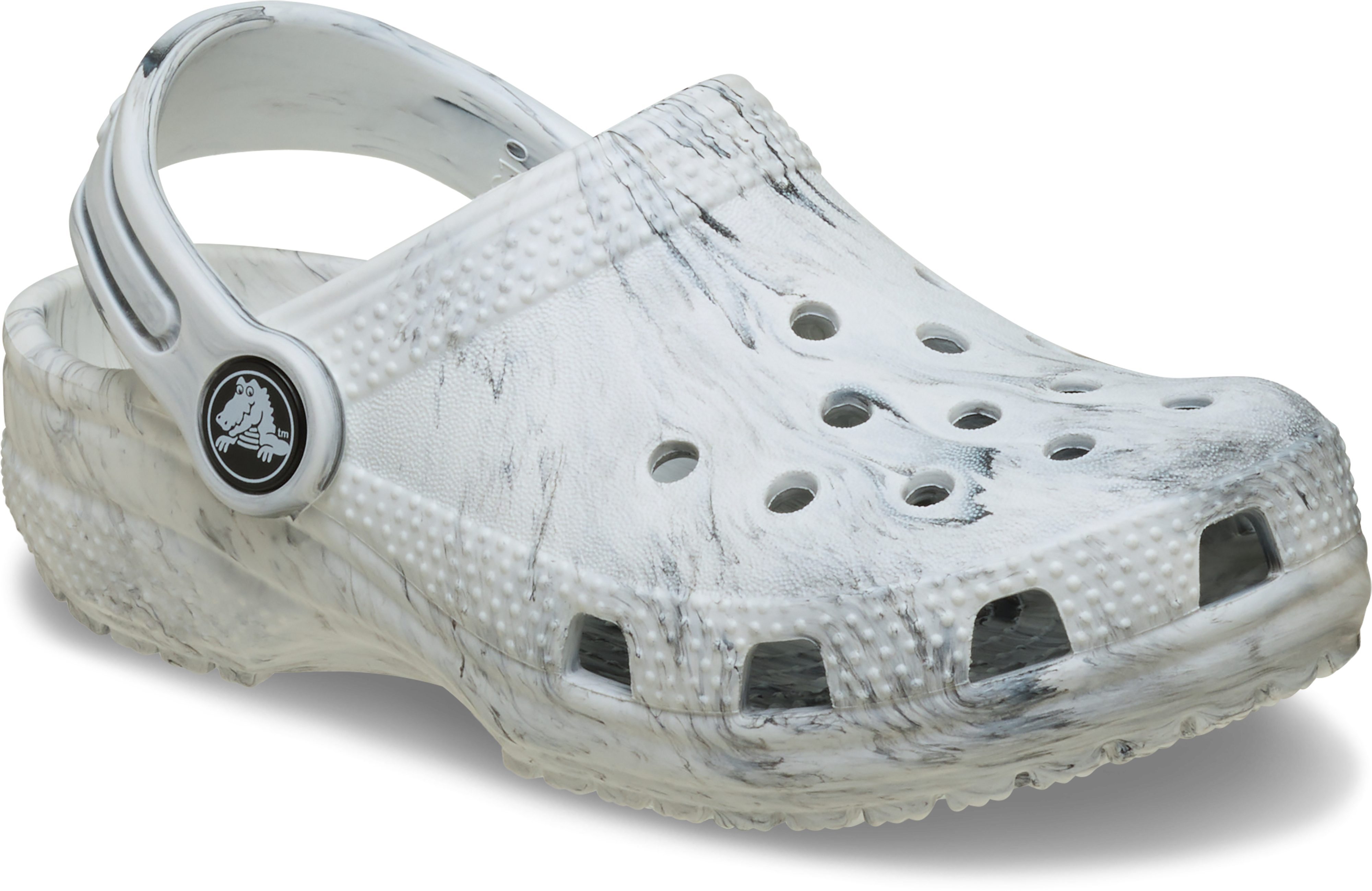 Crocs Classic Watercolor Marbled Toddler Boys' "Grey" Clog