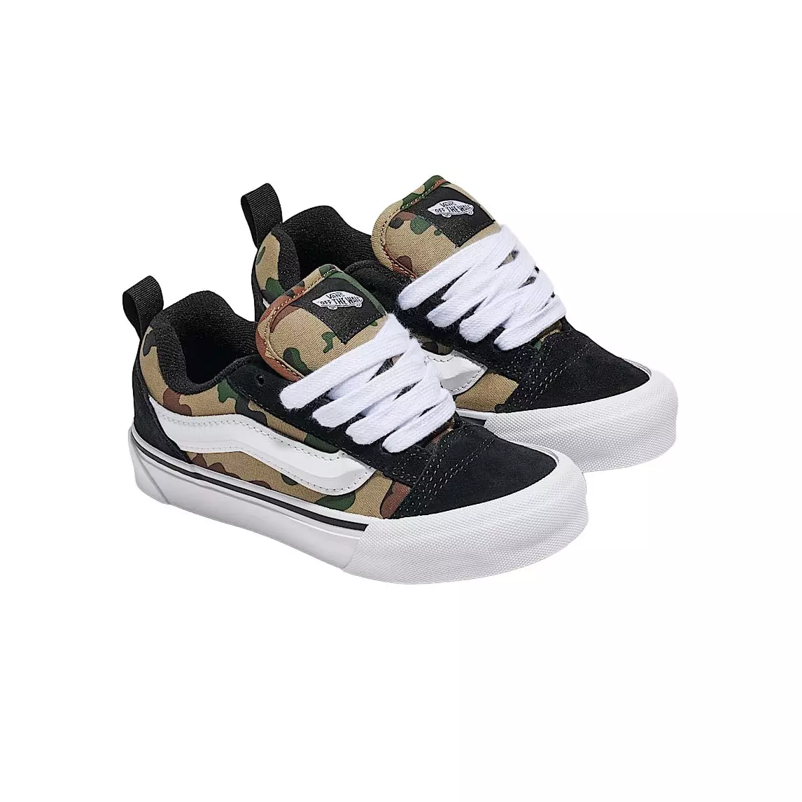 Vans Knu Skool "Camo/Black" Preschool Boys' Shoe - BLACK/GREEN