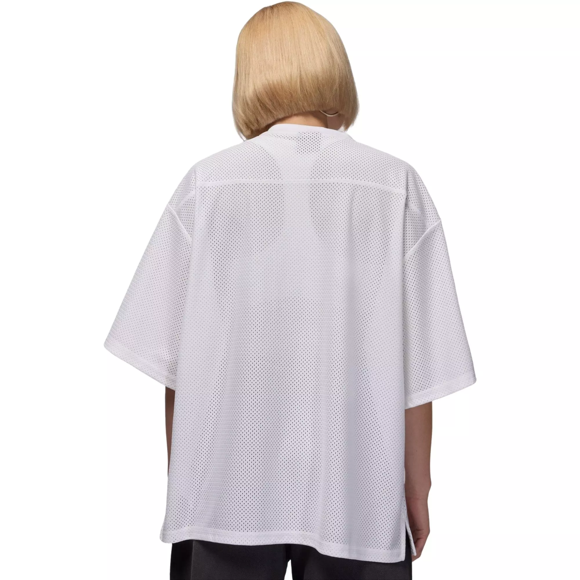 Jordan Women's Brooklyn Mesh Jersey Top - LT BLUE/WHITE