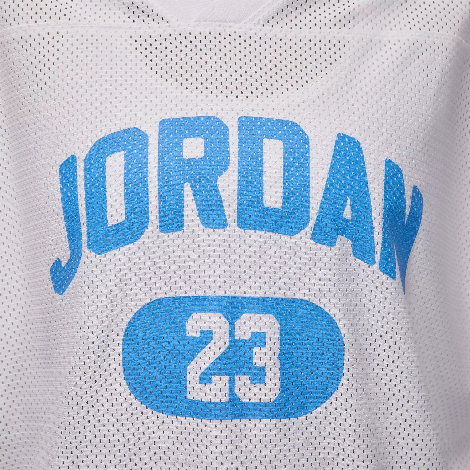 Jordan Women's Brooklyn Mesh Jersey Top - White/Light Blue - LT BLUE/WHITE