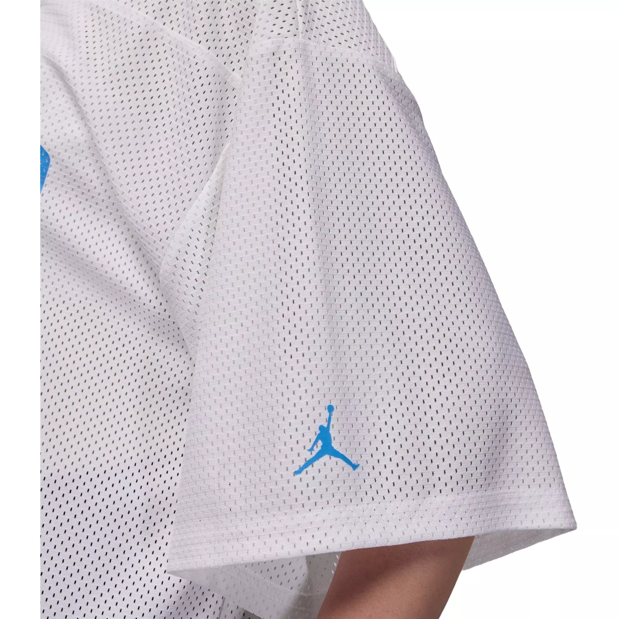 Jordan Women's Brooklyn Mesh Jersey Top - White/Light Blue - LT BLUE/WHITE