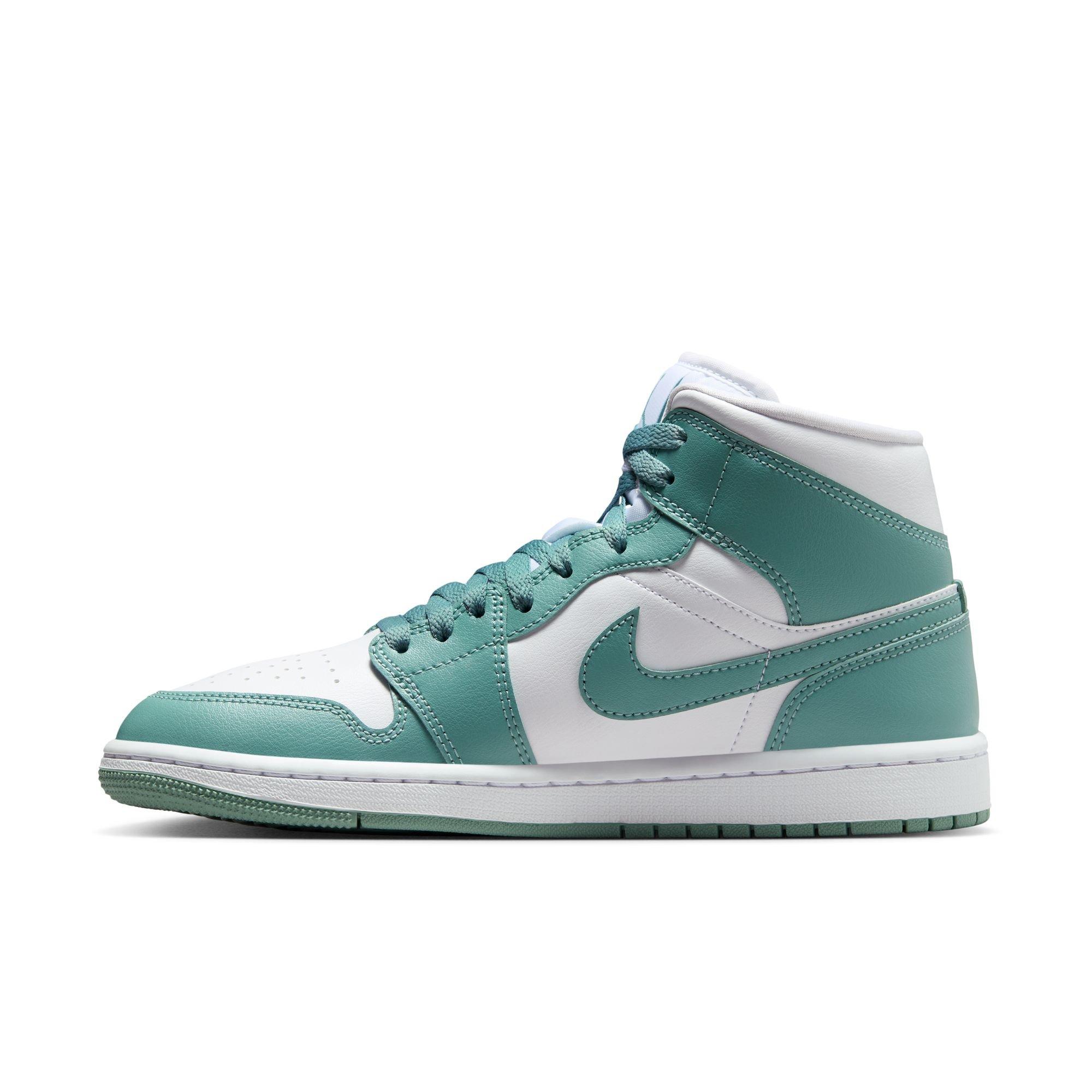 Jordan 1 Mid "White/Cannon" Women's Shoe - WHITE/GREEN Thumbnail View 4