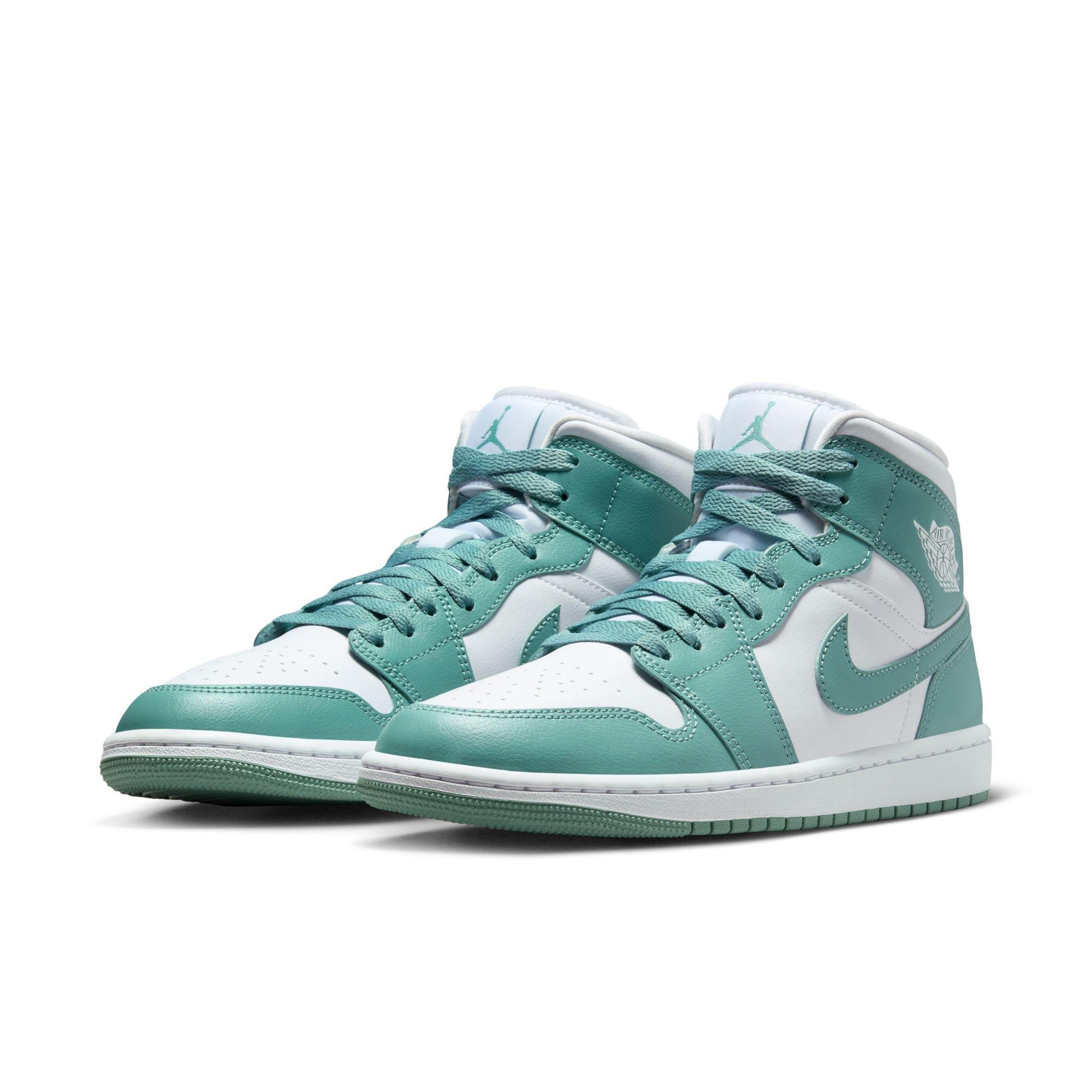 Jordan 1 Mid "White/Cannon" Women's Shoe - WHITE/GREEN Thumbnail View 5