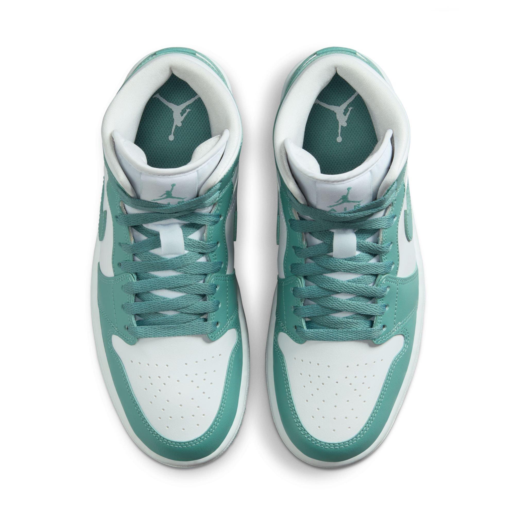 Jordan 1 Mid "White/Cannon" Women's Shoe - WHITE/GREEN Thumbnail View 6
