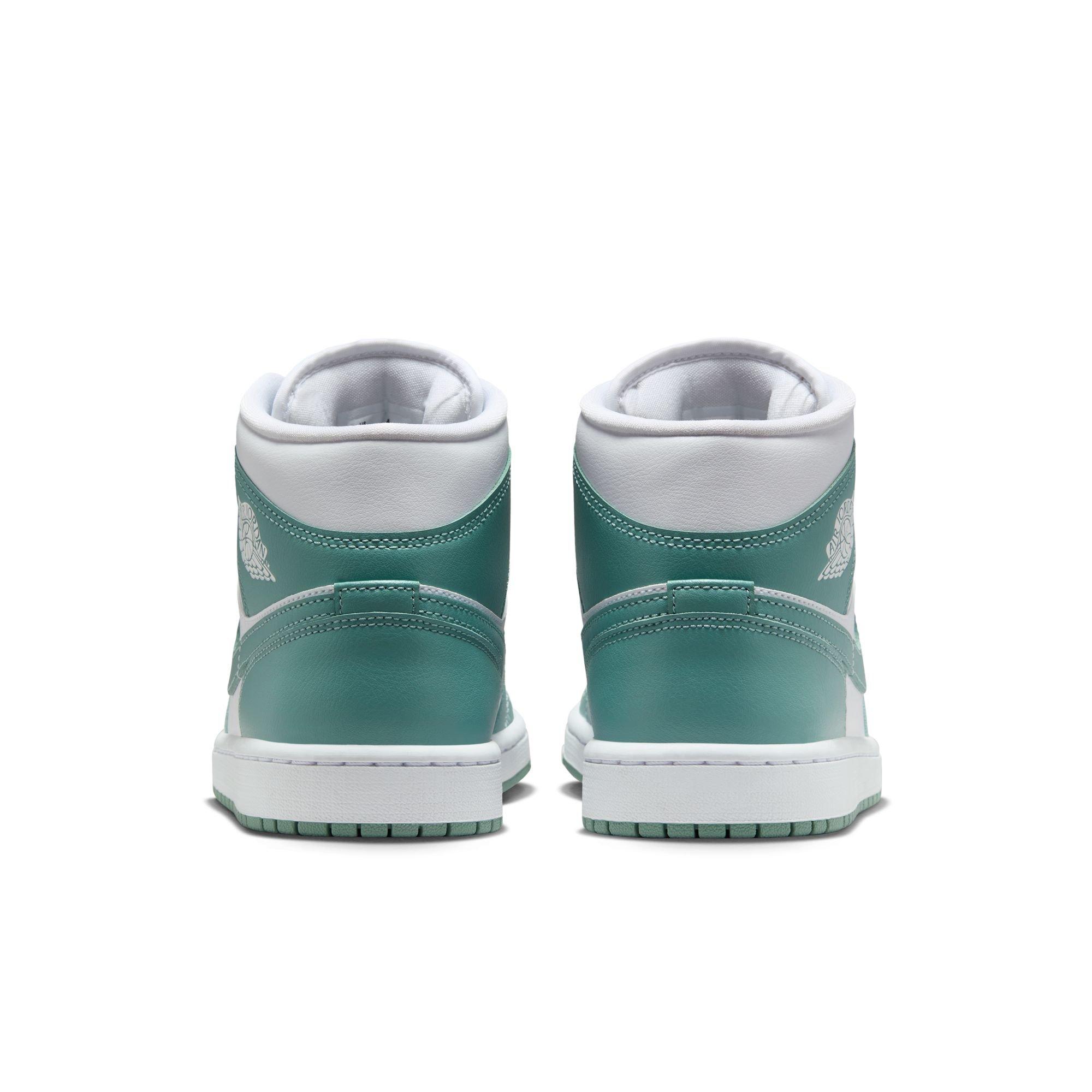 Jordan 1 Mid "White/Cannon" Women's Shoe - WHITE/GREEN Thumbnail View 7
