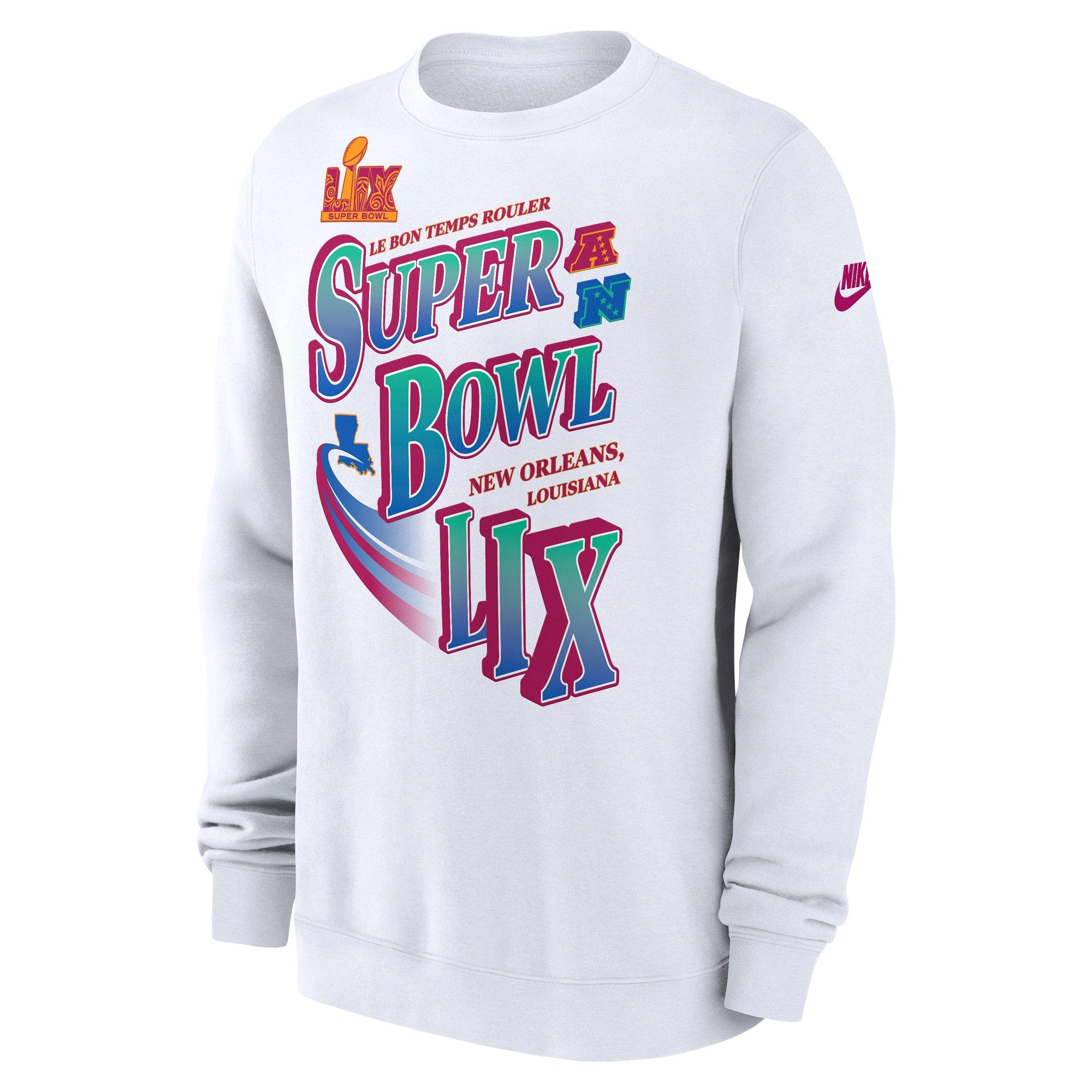 Nike Super Bowl LIX NOLA Crew Fleece - White | Hibbett
