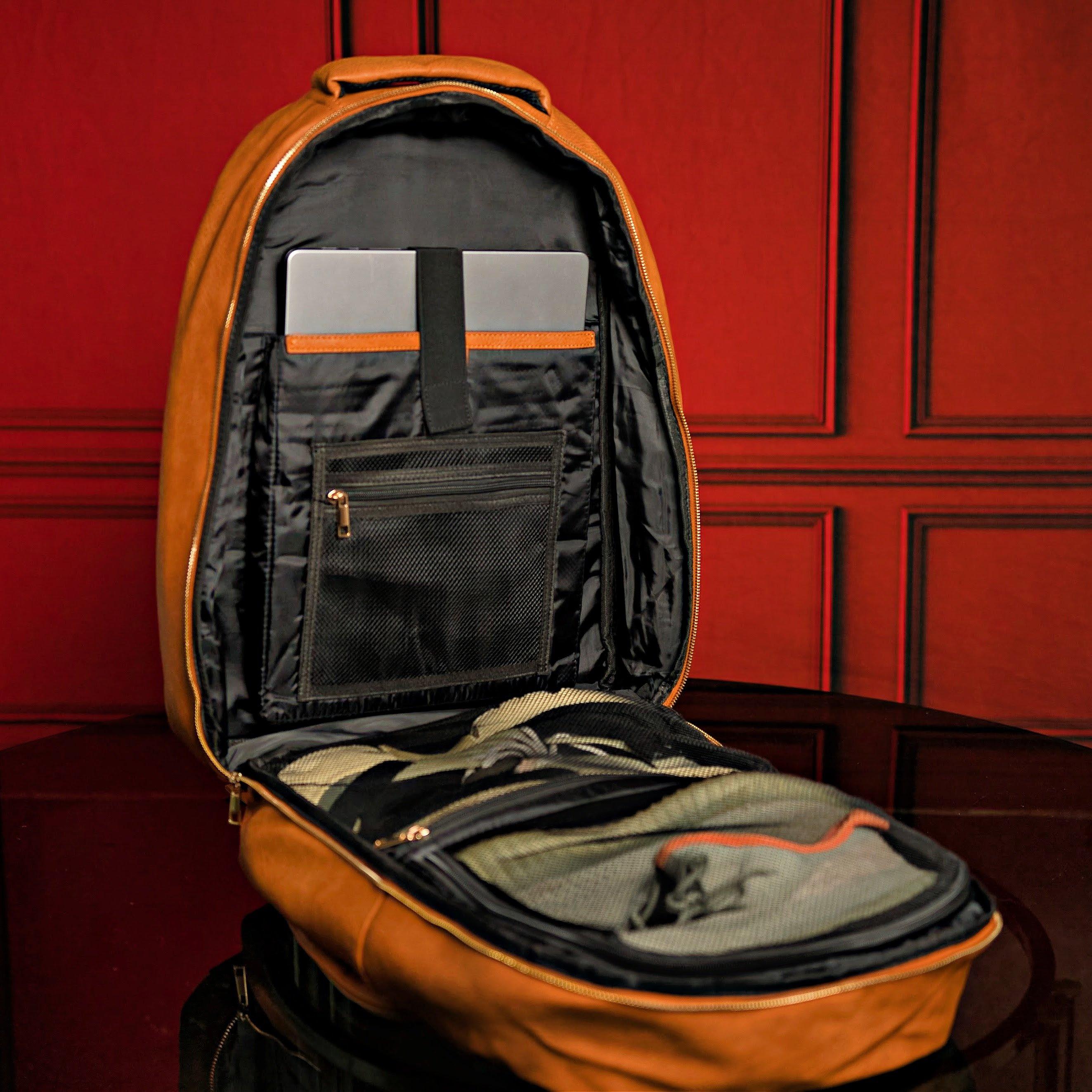 Sole Premise Daily Commuter Leather Backpack - Brown