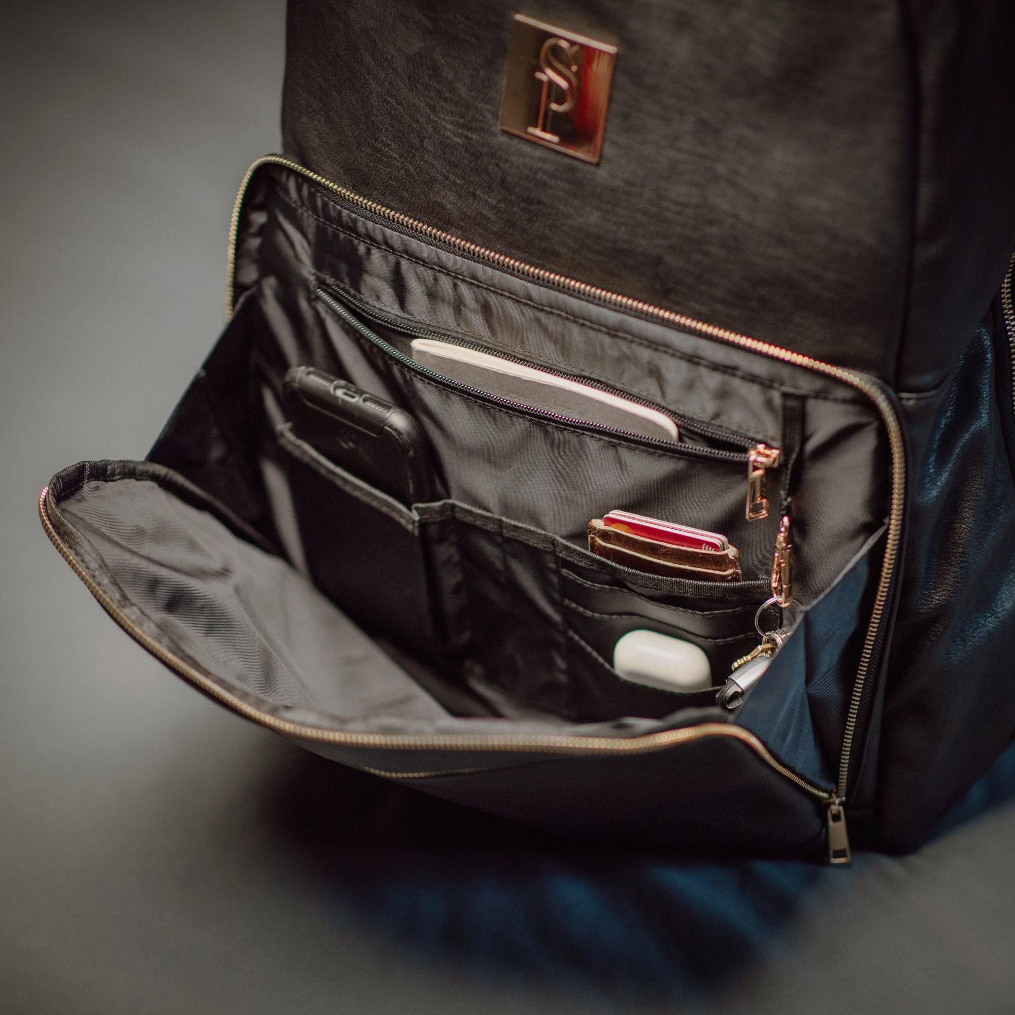 Sole Premise Daily Commuter Leather Backpack - Black