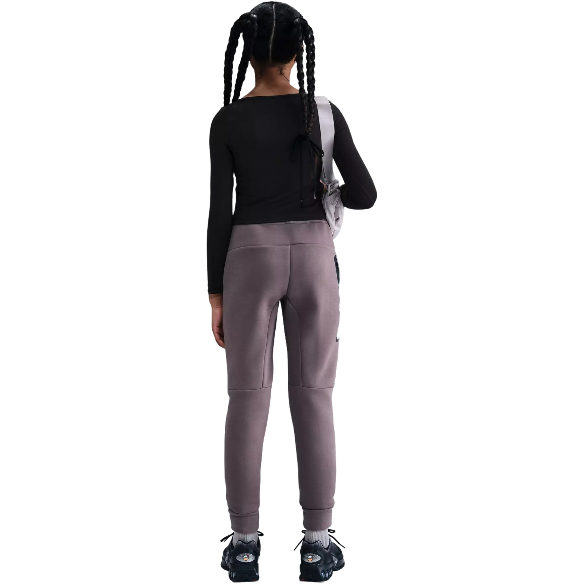 Nike Big Girls' Sportswear Long-Sleeve Square-Neck Top - BLACK