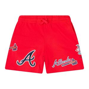 Pro Standard Atlanta Braves Pro Youth Shorts-Red
