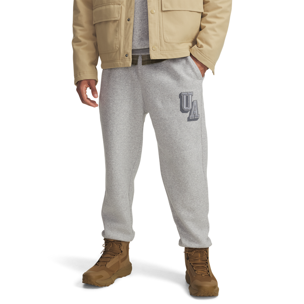 Under Armour Men's Icon Fleece Graphic Joggers - GREY Thumbnail View 1