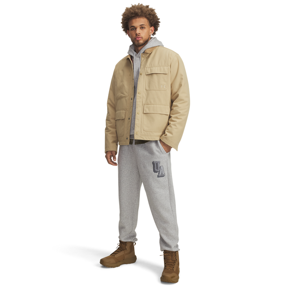 Under Armour Men's Icon Fleece Graphic Joggers - GREY Thumbnail View 4