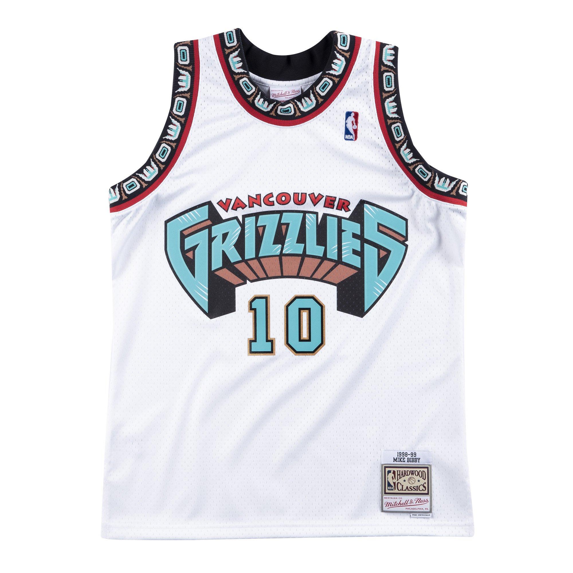 Mitchell & Ness Memphis Men's Grizzlies Mike Bibby Jersey-White - WHITE Thumbnail View 1