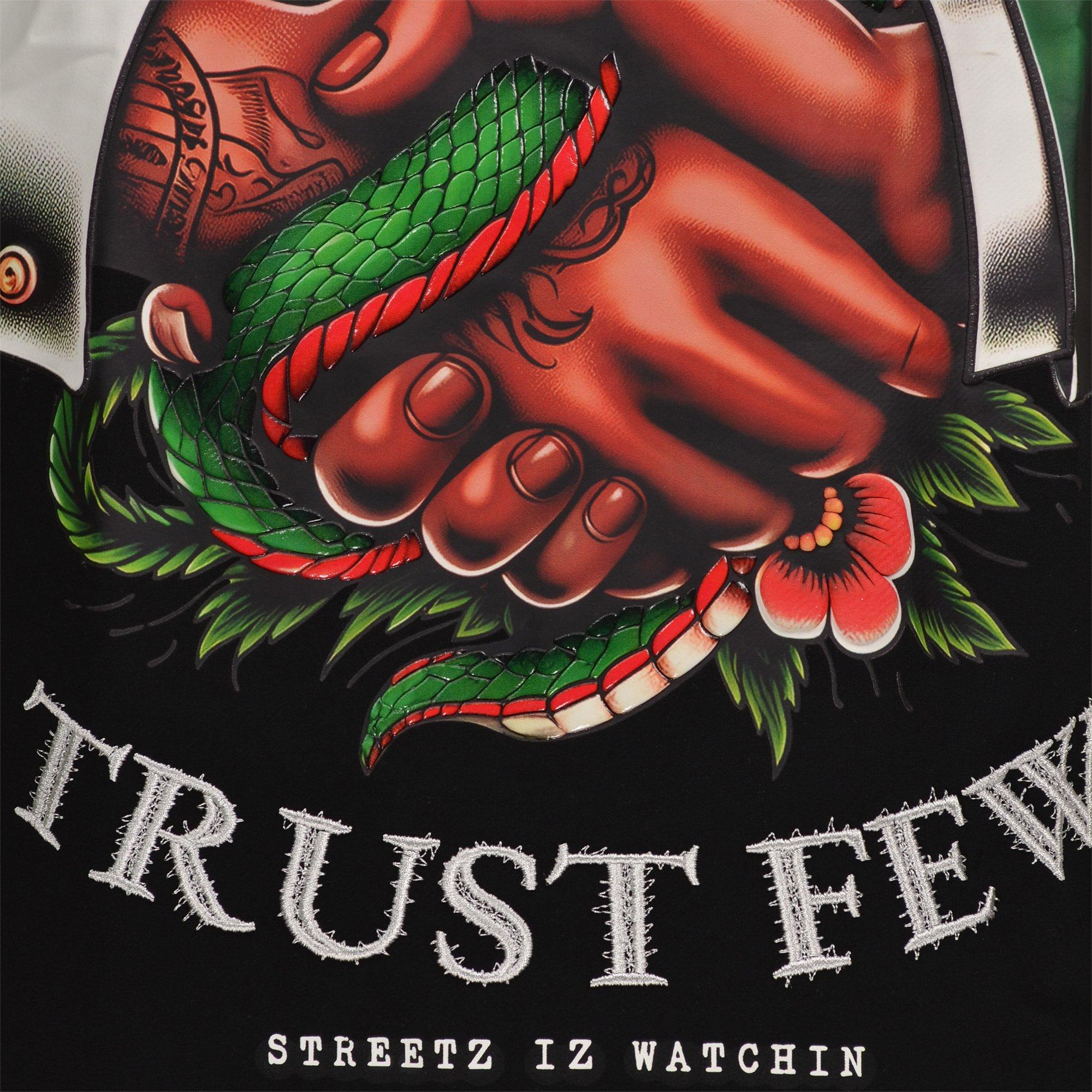 Streetz Iz Watchin Men's Stay True Trust Few Tee - Black - BLACK Thumbnail View 4