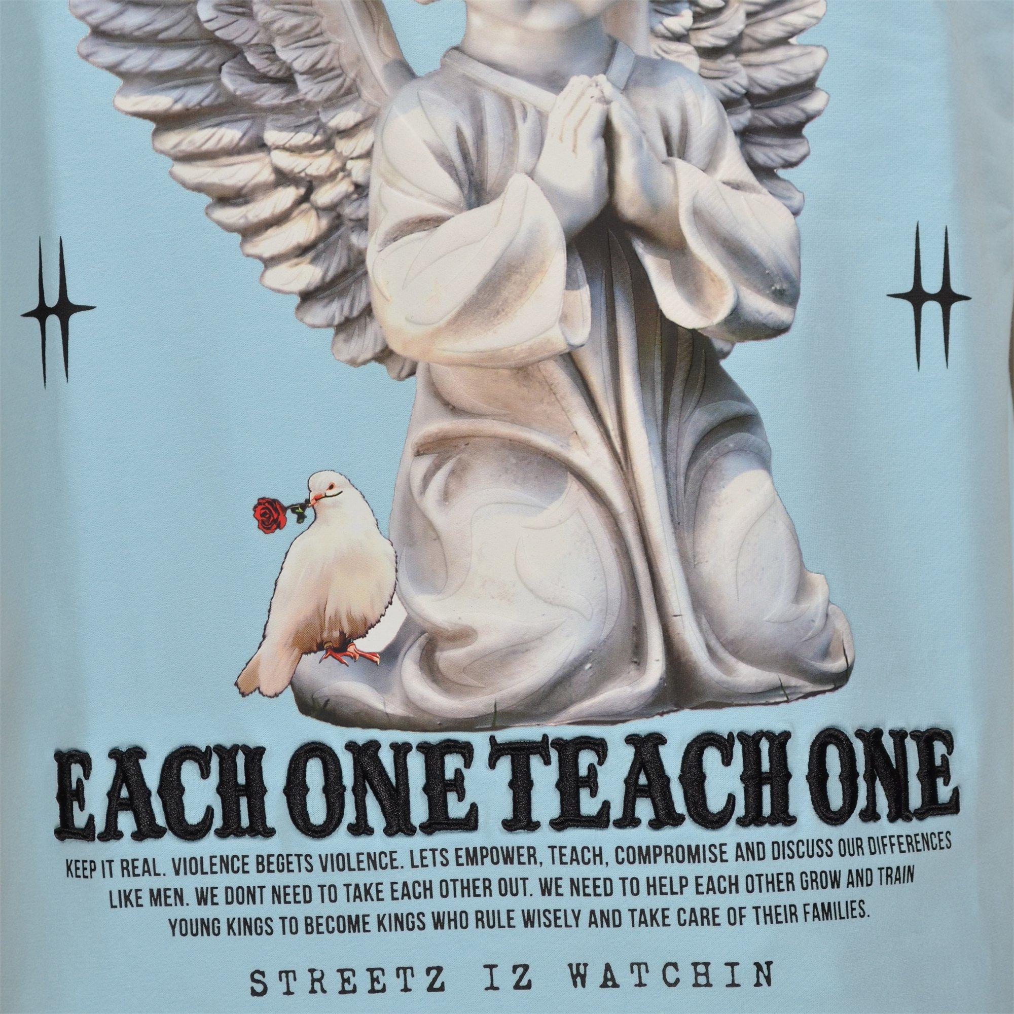 Streetz Iz Watchin Men's Pray For My Opps Muscle Tee - Blue - LT BLUE Thumbnail View 4