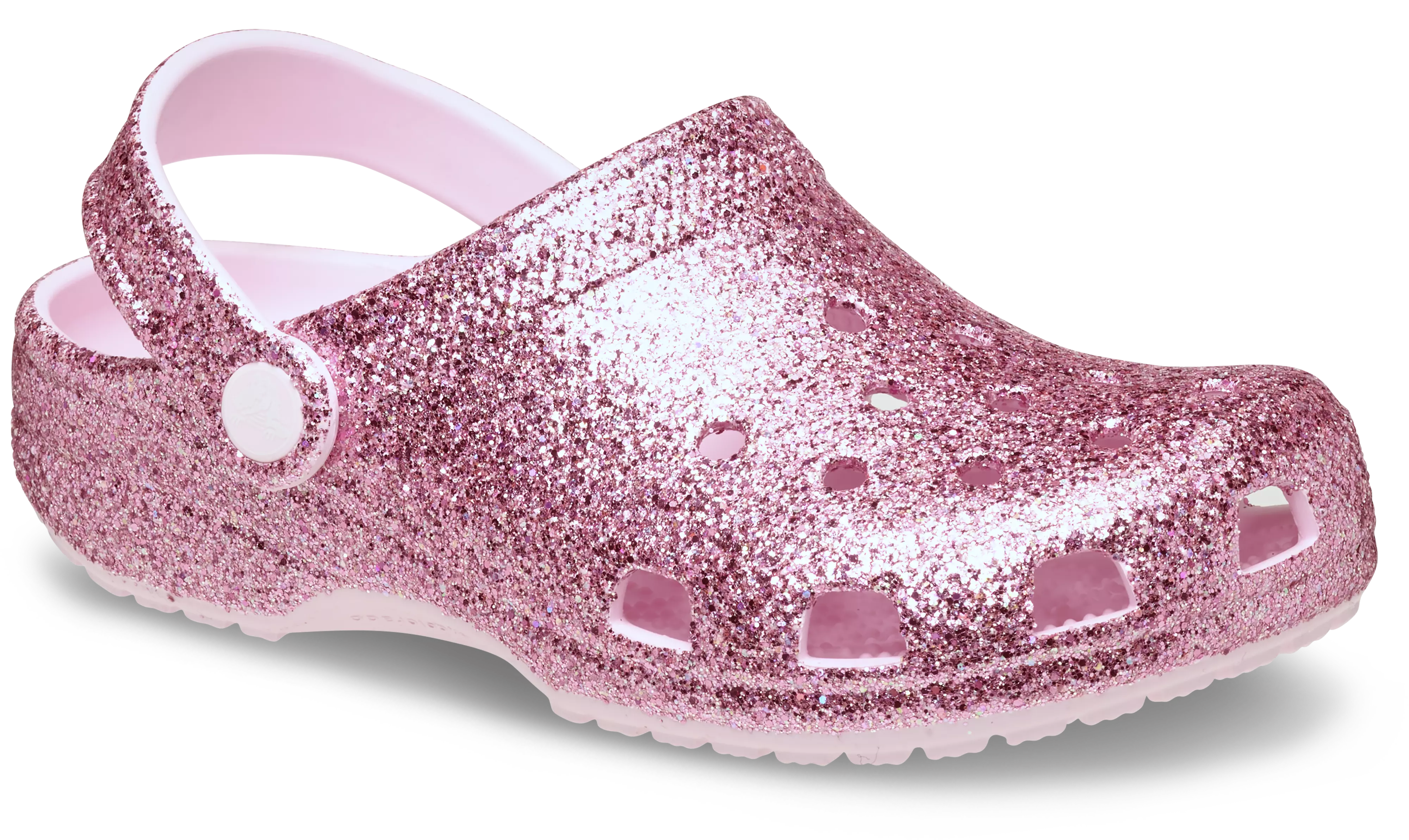 Crocs Classic Chunky "Pink Glitter" Preschool Girls' Clog - PINK