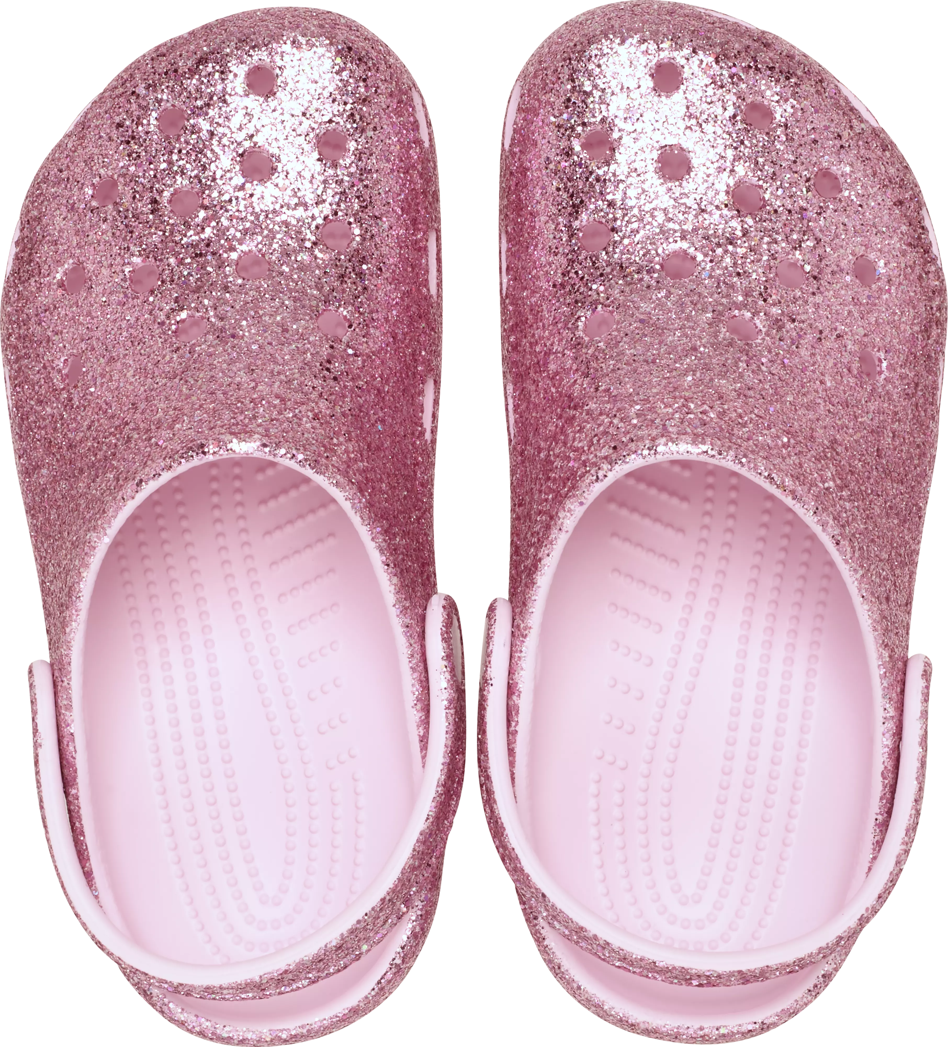 Crocs Classic Chunky "Pink Glitter" Preschool Girls' Clog - PINK