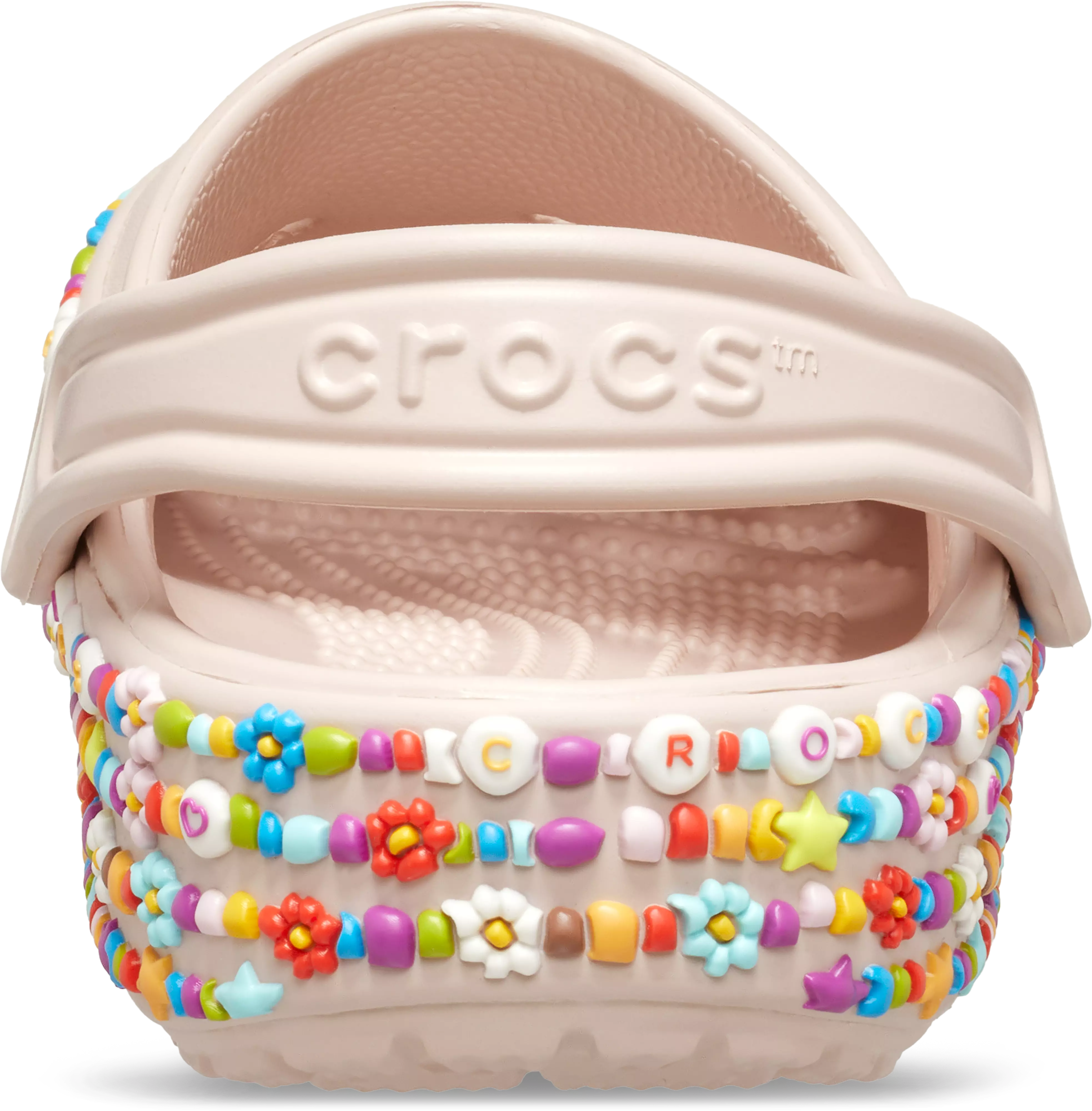 Crocs Classic "Friendship Bracelet" Toddler Girls' Clog - PINK