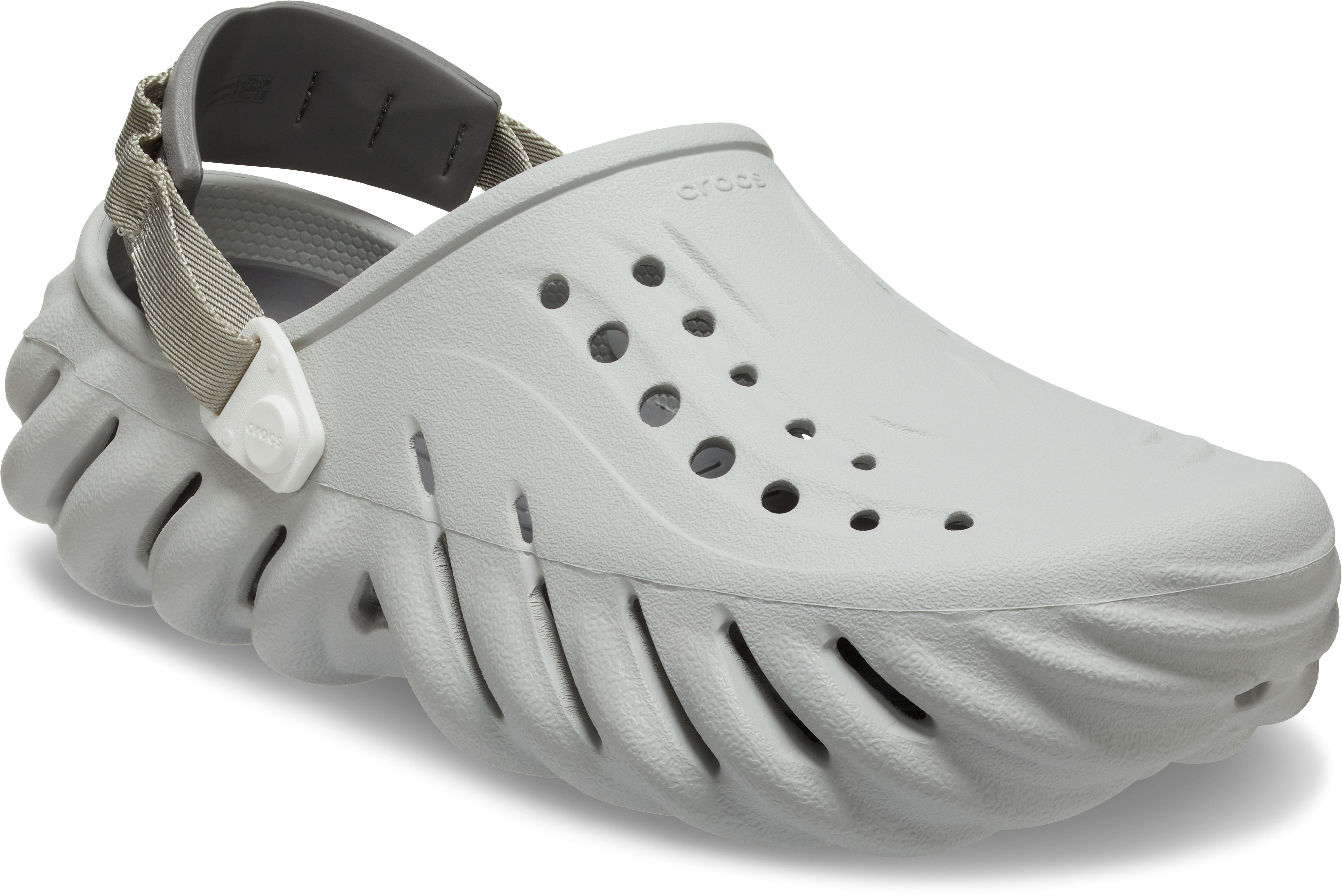 Crocs Echo Classic "Lt Grey" Unisex Clog - LT GREY Thumbnail View 4