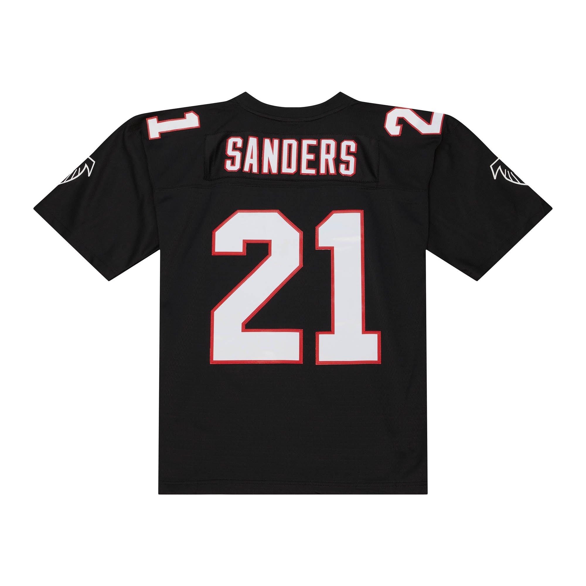 Mitchell & Ness Men's Atlanta Falcons 1992 Deion Sanders NFL Legacy Jersey-Black - BLACK Thumbnail View 2