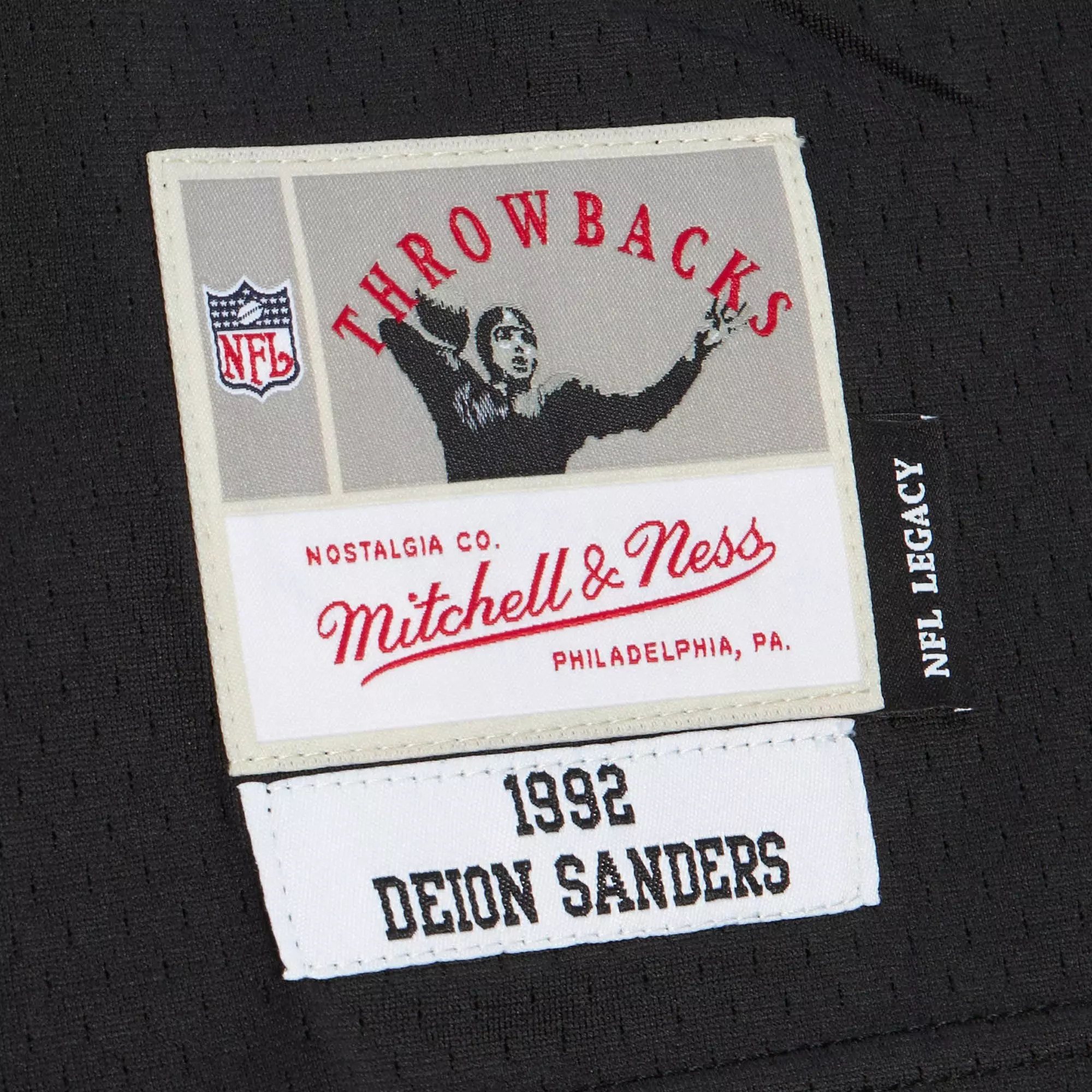 Mitchell & Ness Men's Atlanta Falcons 1992 Deion Sanders NFL Legacy Jersey-Black - BLACK