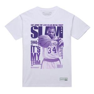 Mitchell & Ness Shaq Slam Gradient Short Sleeve Tee-White