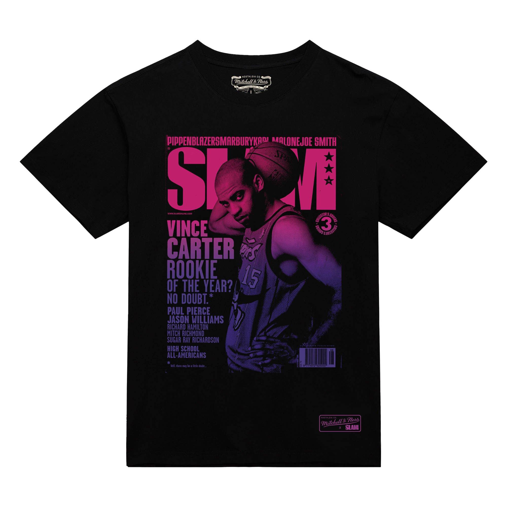 Mitchell & Ness Toronto Raptors Vince Carter Slam Gradient Short Sleeve Tee-Black - BLACK Thumbnail View 1