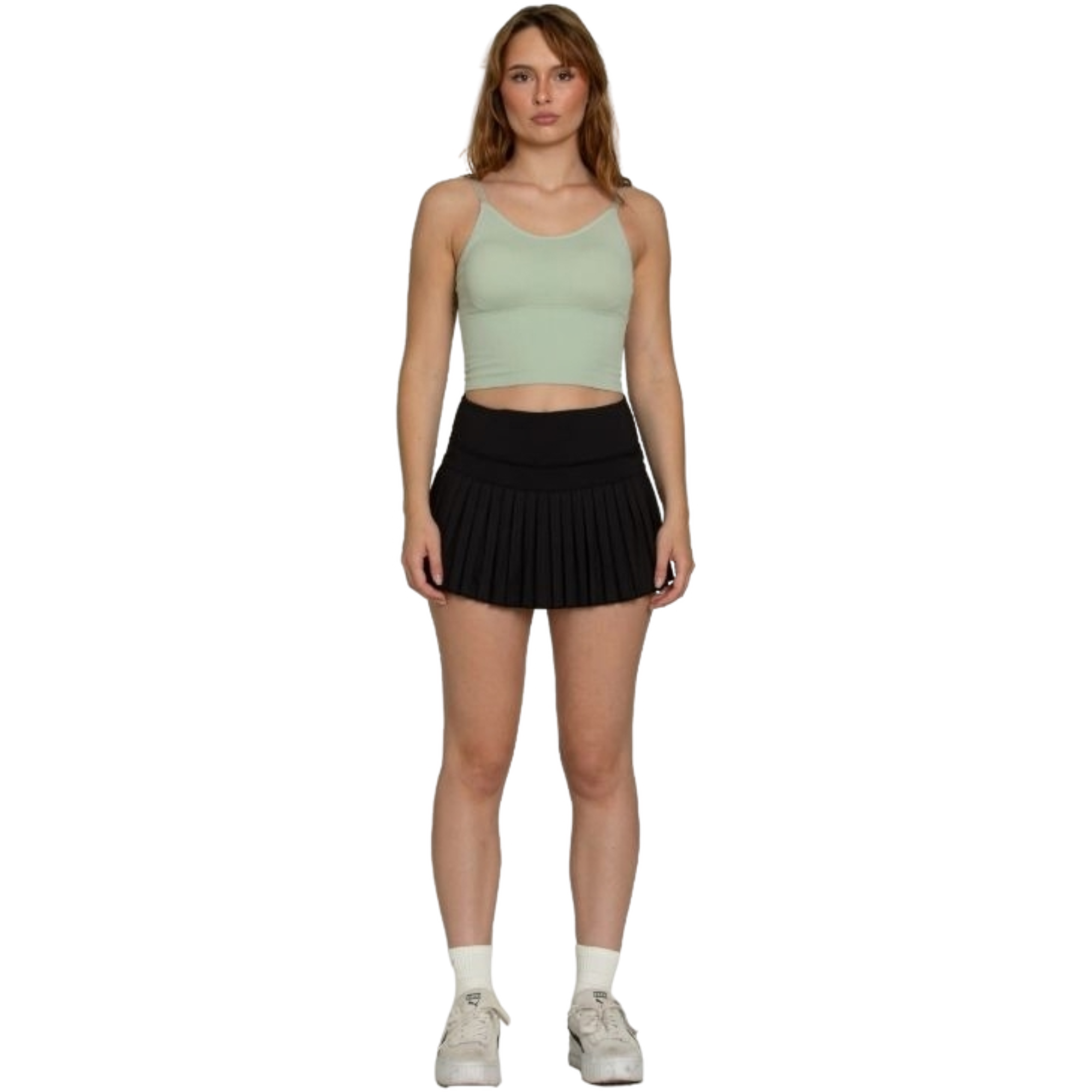 Gold Hinge Women's Pleated Tennis Skort - Black - BLACK Thumbnail View 6