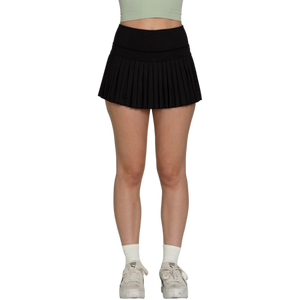 Gold Hinge Women's Pleated Tennis Skort - Black