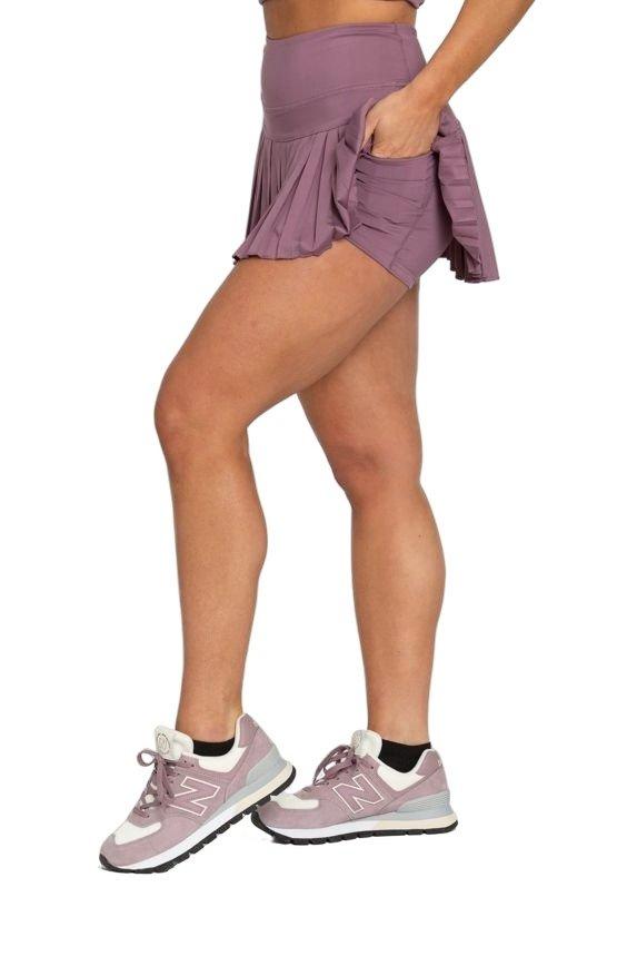 Gold Hinge Pleated Tennis Women's Plum ​Skort
