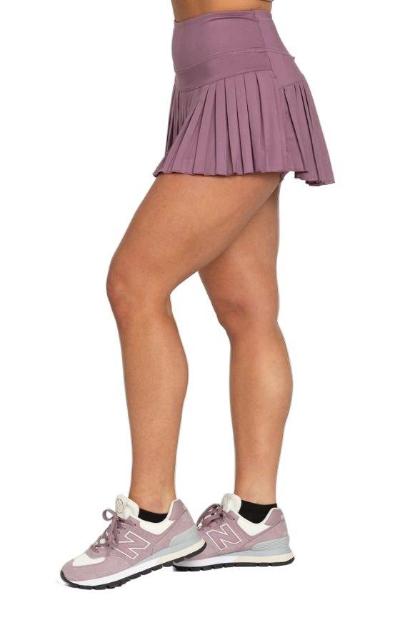 Gold Hinge Pleated Tennis Women's Plum ​Skort