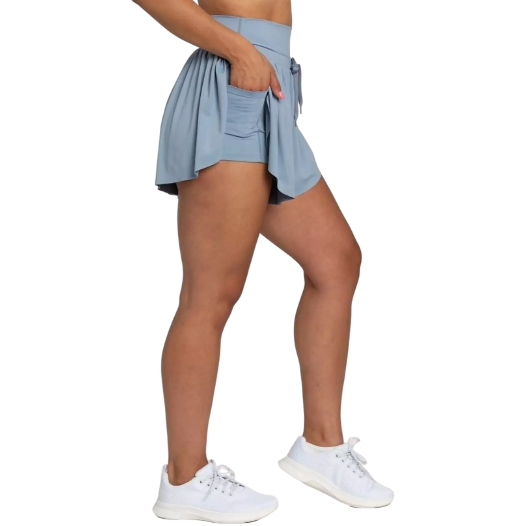 Gold Hinge Women's Go With Flow Shorts - Blue - BLUE