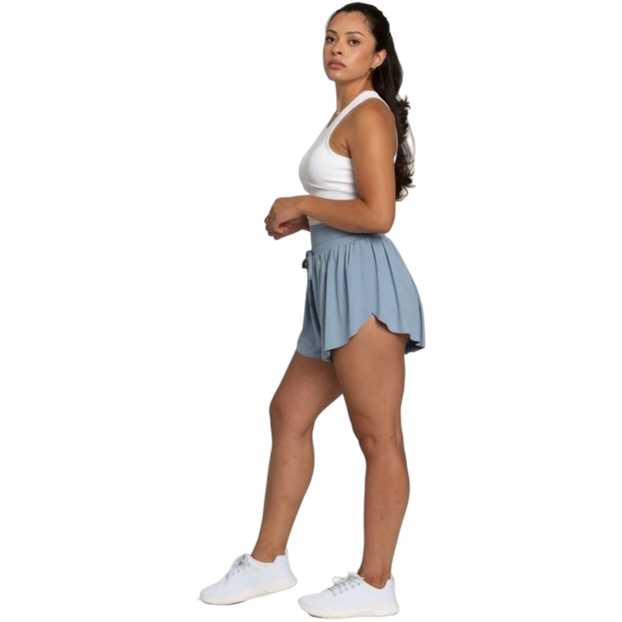 Gold Hinge Women's Go With Flow Shorts - Blue - BLUE Thumbnail View 5