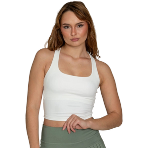 Gold Hinge Women's Criss Cross Tank - White