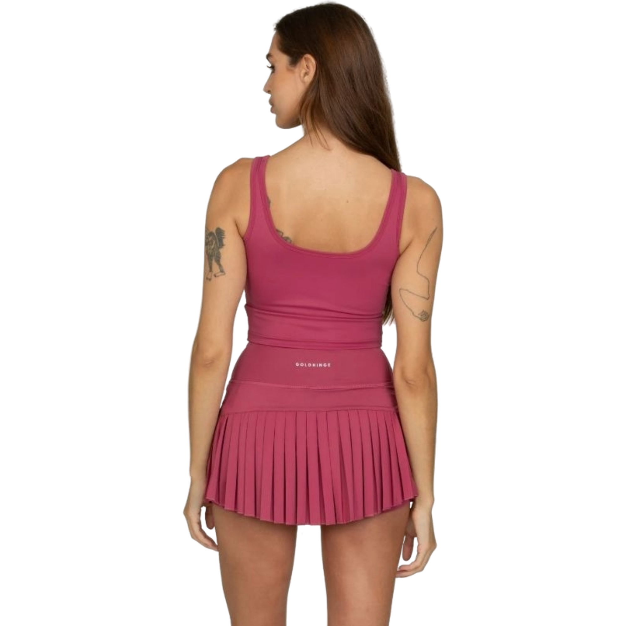 Gold Hinge Women's Lined Bra Top - Ra​spberry - RASBERRY Thumbnail View 2